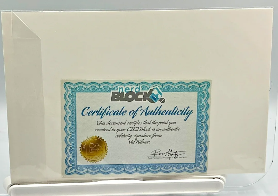 Val Kilmer — VAL KILMER - Signed "Willow" Movie Scene Picture - 2014 Nerd Block COA - 7x11., image 2
