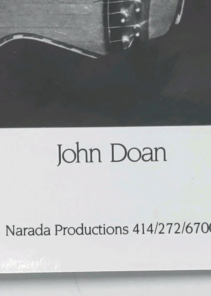 JOHN DOAN Narada Productions Signed Autographed 8 x 10 Promo Photo Vintage 1980s, изображение 3