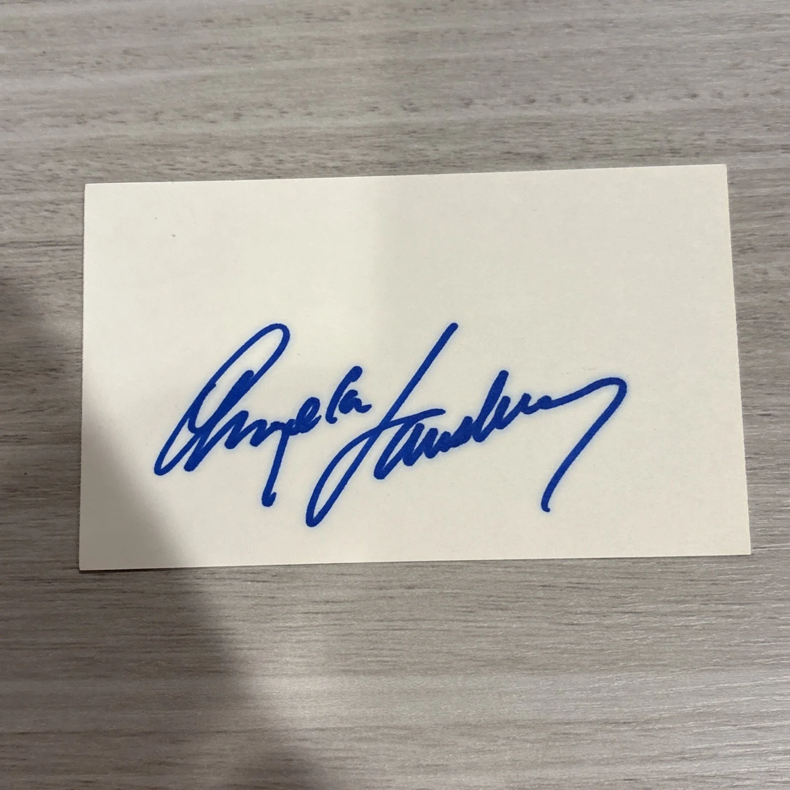 Angela Lansbury — ANGELA LANSBURY Signed Autographed 4"x 6" INDEX CARD Murder, She Wrote GASLIGHT