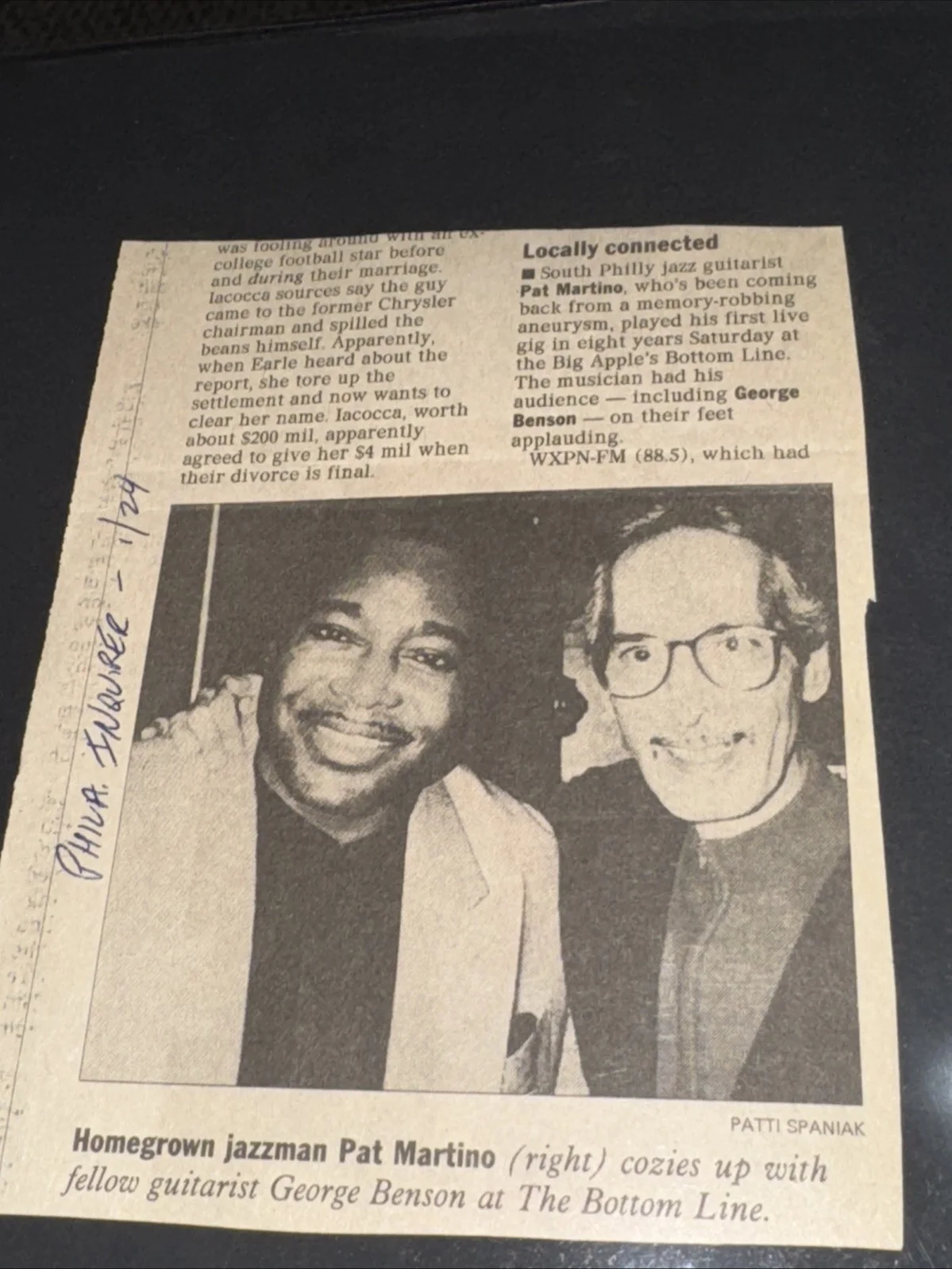 Pat Martino 8 x 10 Photo From Comeback Show At The Bottom Line NY 1/23/84, изображение 2