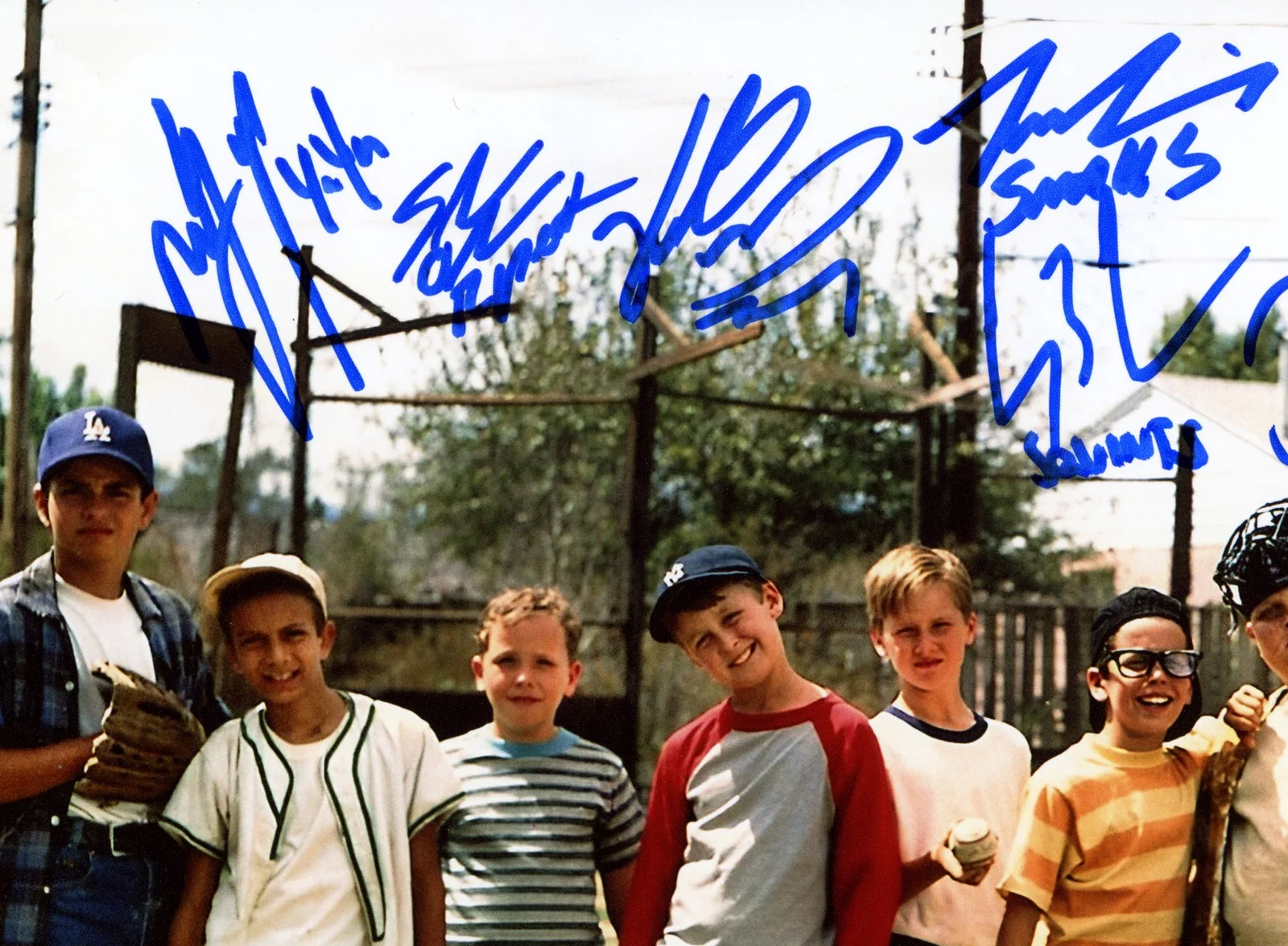 The Sandlot Cast — The Sandlot Movie Cast Signed 16x20 Photo 8 Sigs Beckett Witness, изображение 2