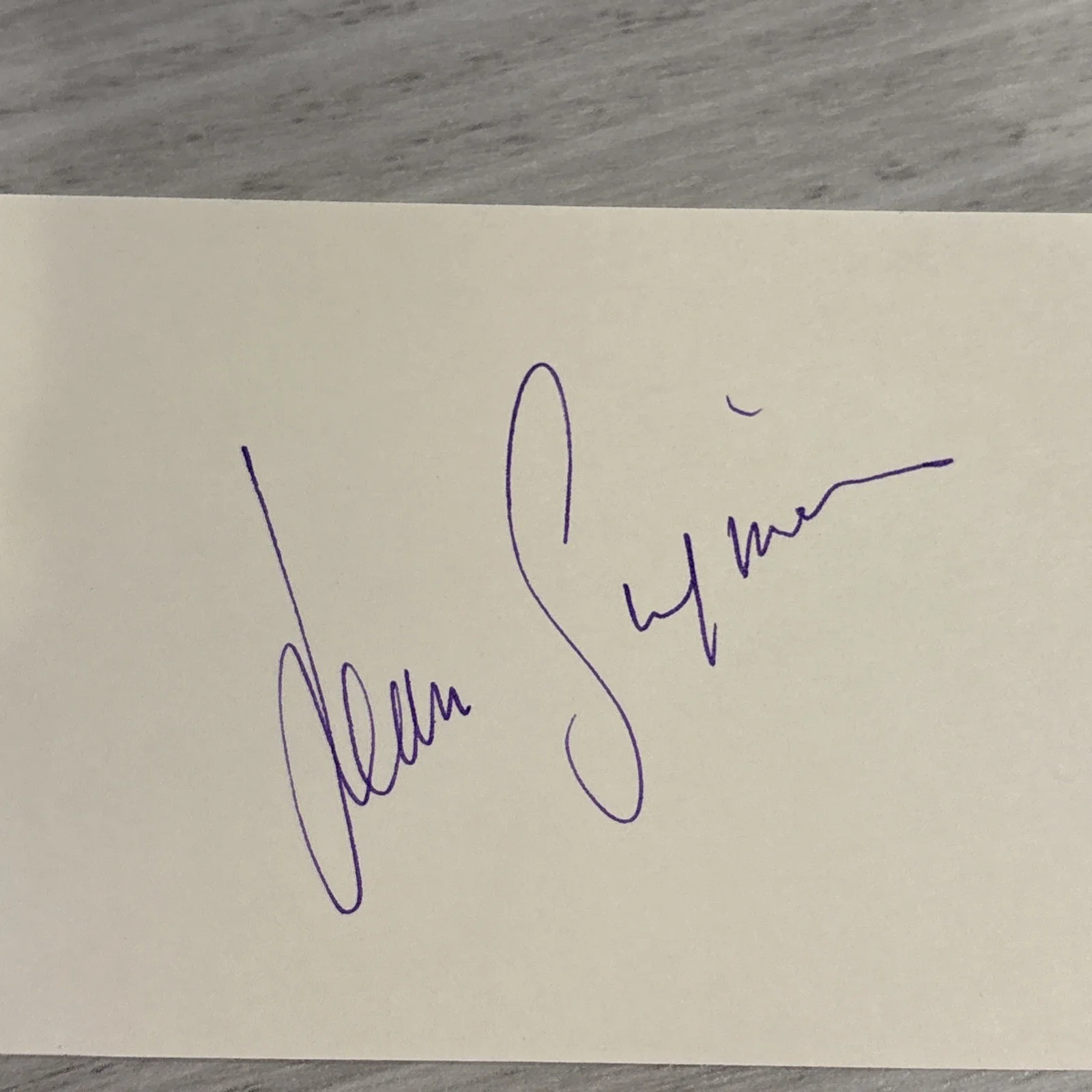 JEAN SIMMONS d 2010 Signed 3x5 Index Card Actress/Spartacus COA, image 2