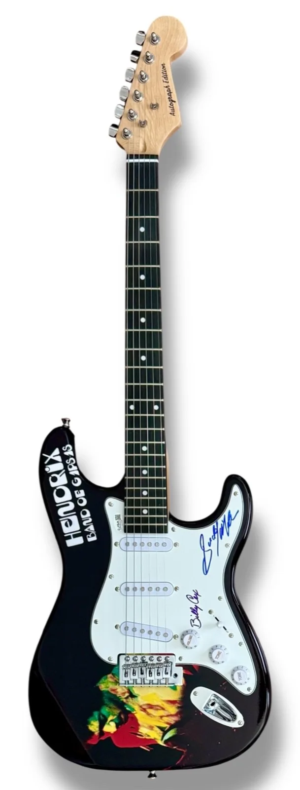 Jimi Hendrix: Band of Gypsys Signed Guitar Custom JSA COA Billy Cox Buddy Miles, изображение 3