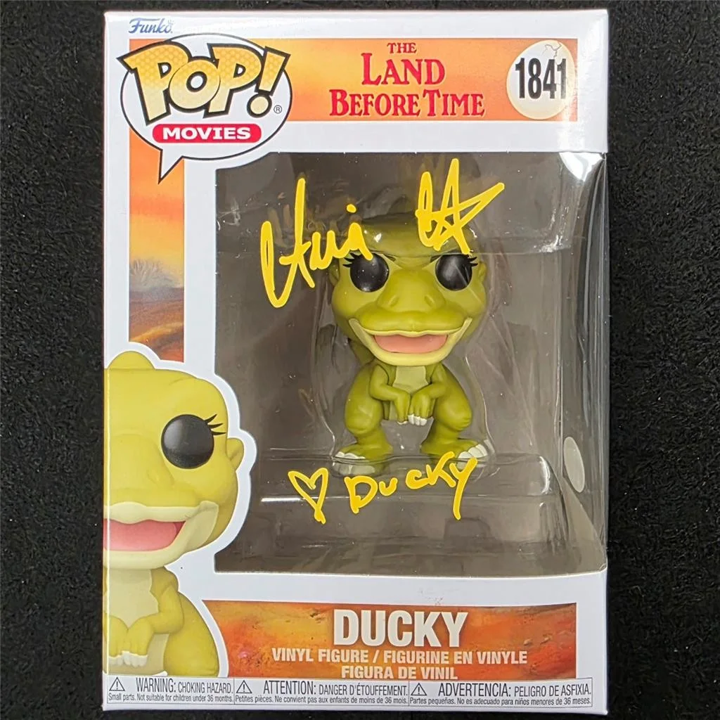 Aria Noelle Curzon — Aria Noelle Curzon signed "Ducky" Funko Pop 1841 Land Before Time autograph JSA