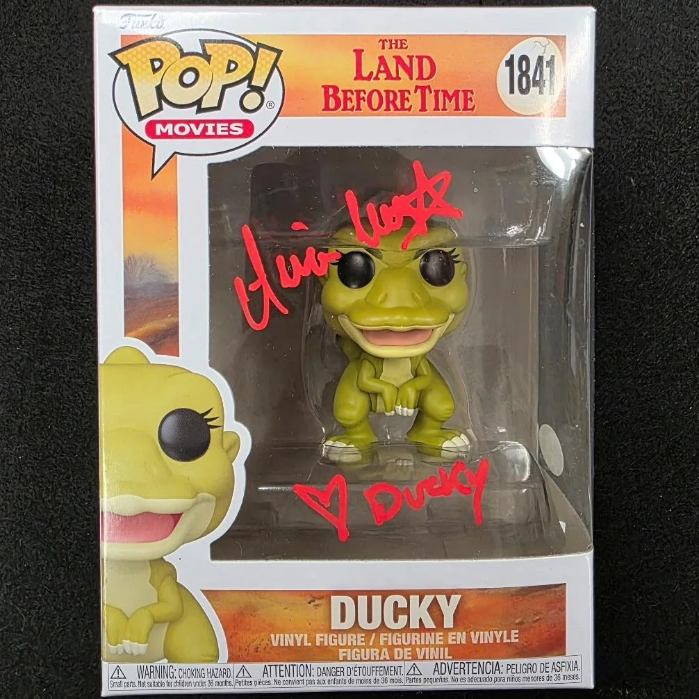 Aria Noelle Curzon — Aria Noelle Curzon signed "Ducky" Funko Pop 1841 Land Before Time autograph JSA