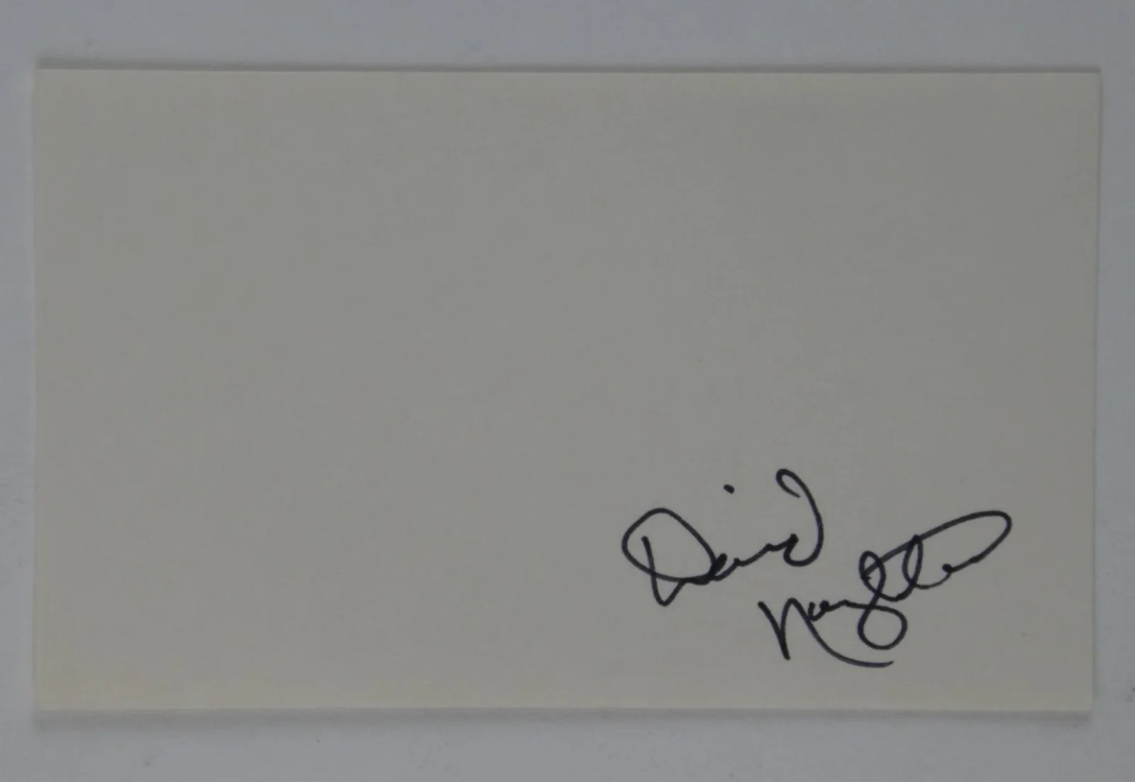 David Naughton — David Naughton Hand Signed 3x5 Index Card Cut An American Werewolf in London