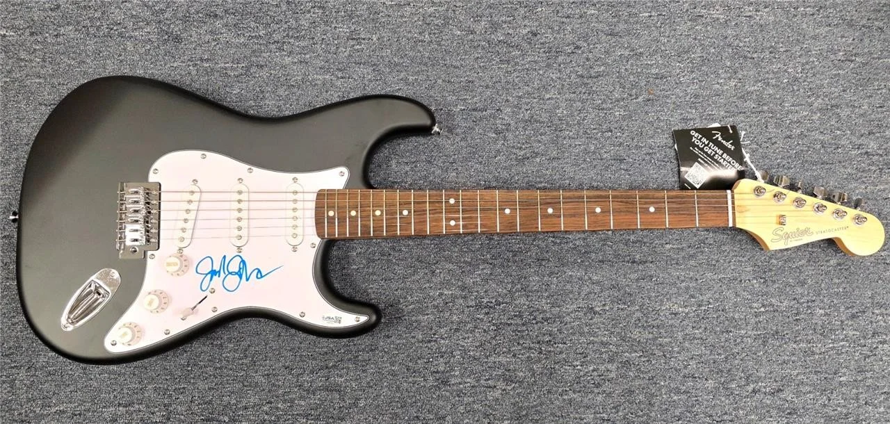 Jack Johnson signed Fender Squire Electric Guitar autograph ~ JSA COA, image 2