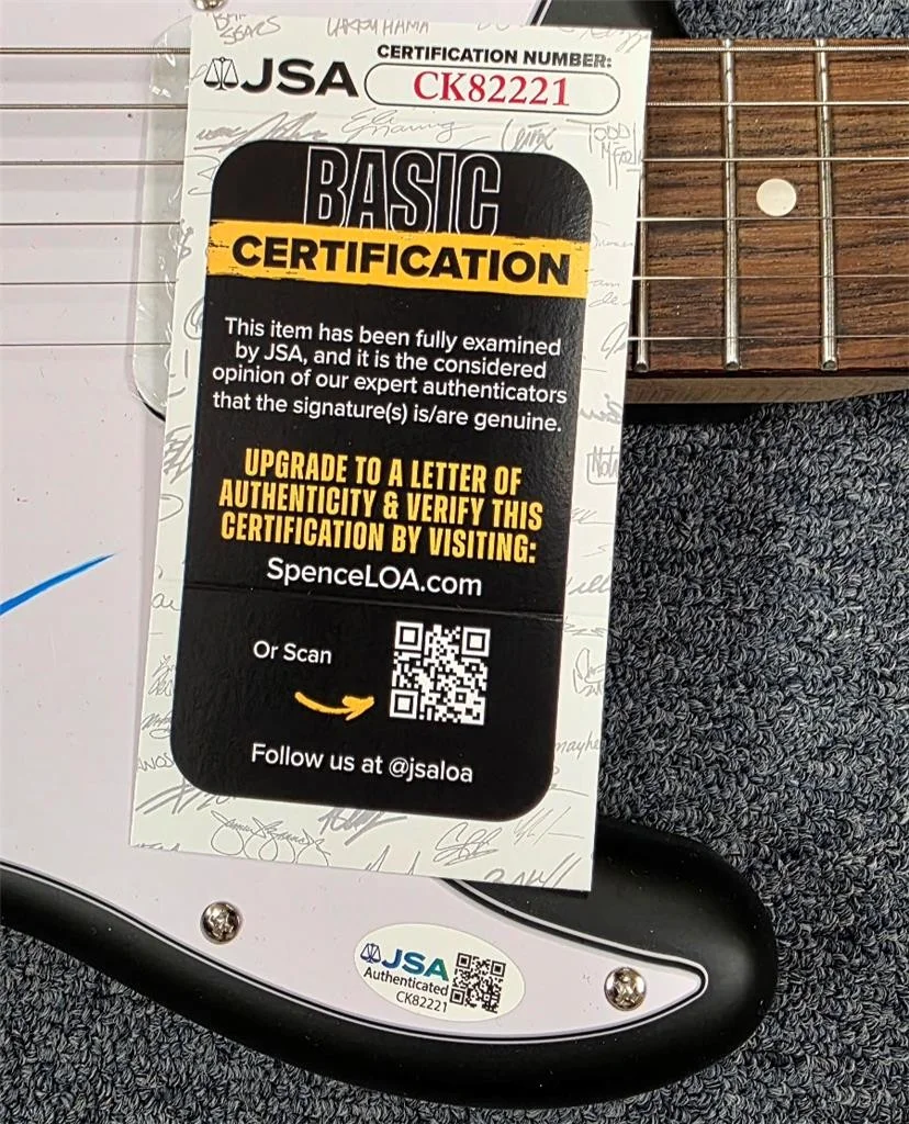 Jack Johnson signed Fender Squire Electric Guitar autograph ~ JSA COA, image 3