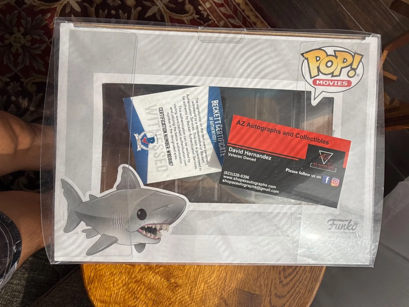 Richard Dreyfuss — Richard Dreyfuss "Hooper" Autographed Signed Jaws Shark Funko Pop BECKETT COA, изображение 2