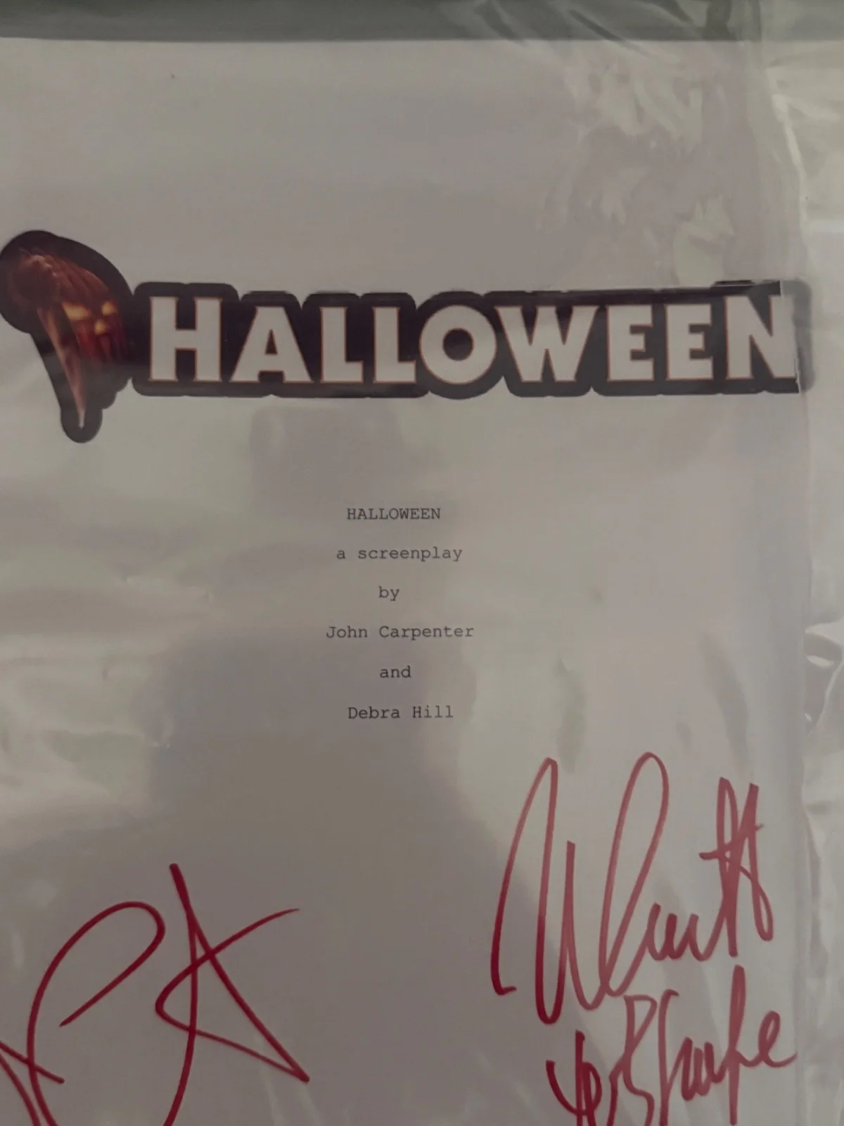 John Carpenter — 1978 Halloween Script SIGNED by John Carpenter and Nick Castle(Michael Meyers), image 2