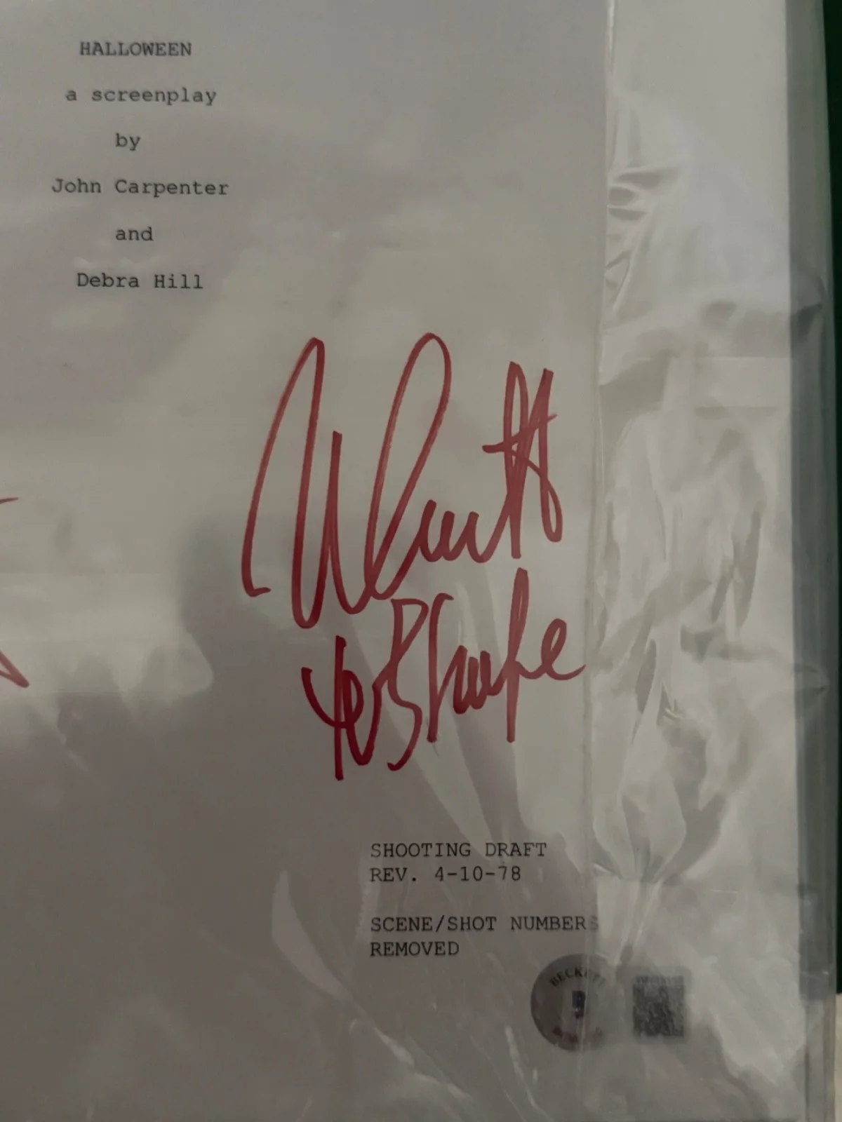 John Carpenter — 1978 Halloween Script SIGNED by John Carpenter and Nick Castle(Michael Meyers), image 4