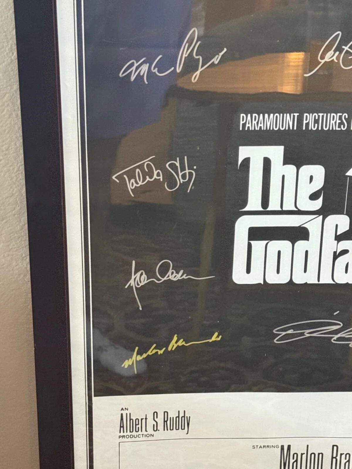Marlon Brando, James Caan, Al Pacino — The Godfather Movie Poster - Full Cast Francis Ford Coppola Signed/Autographed, изображение 2