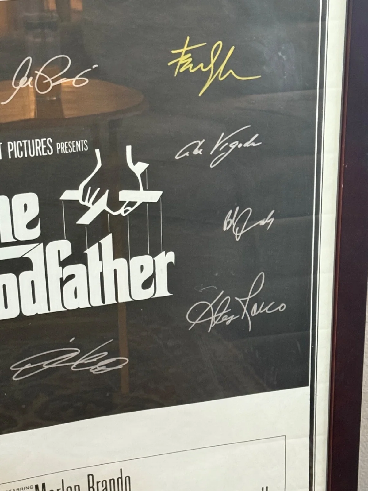 Marlon Brando, James Caan, Al Pacino — The Godfather Movie Poster - Full Cast Francis Ford Coppola Signed/Autographed, изображение 4