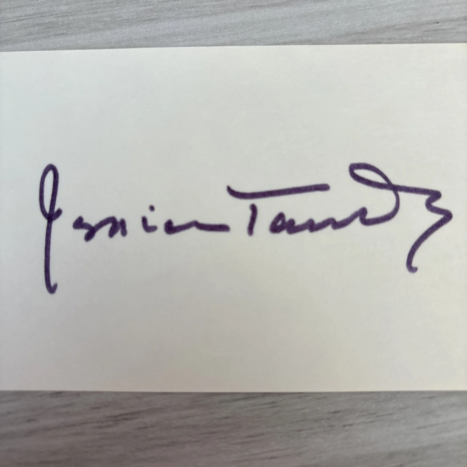 JESSICA TANDY hand-signed 3x5 card authentic DRIVING MISS DAISY, изображение 2