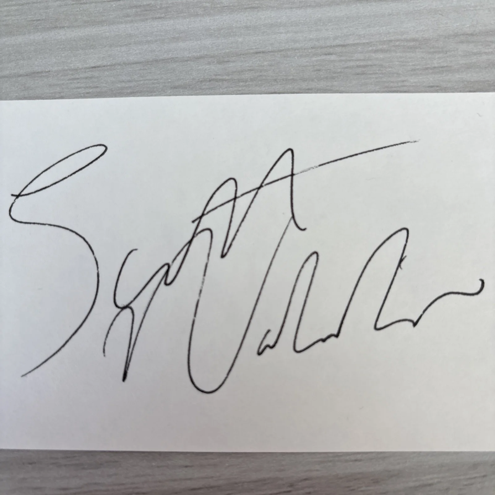 Scott Valentine Signed 3x5 Index Card Autograph Signature Actor Family Ties, изображение 2