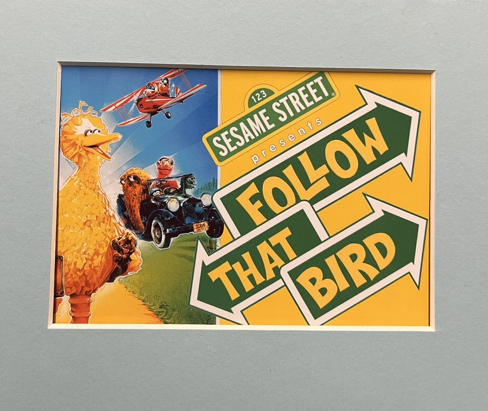SESAME STREET. Follow that Bird. . 35mm Film Cell Mounted Display, image 3