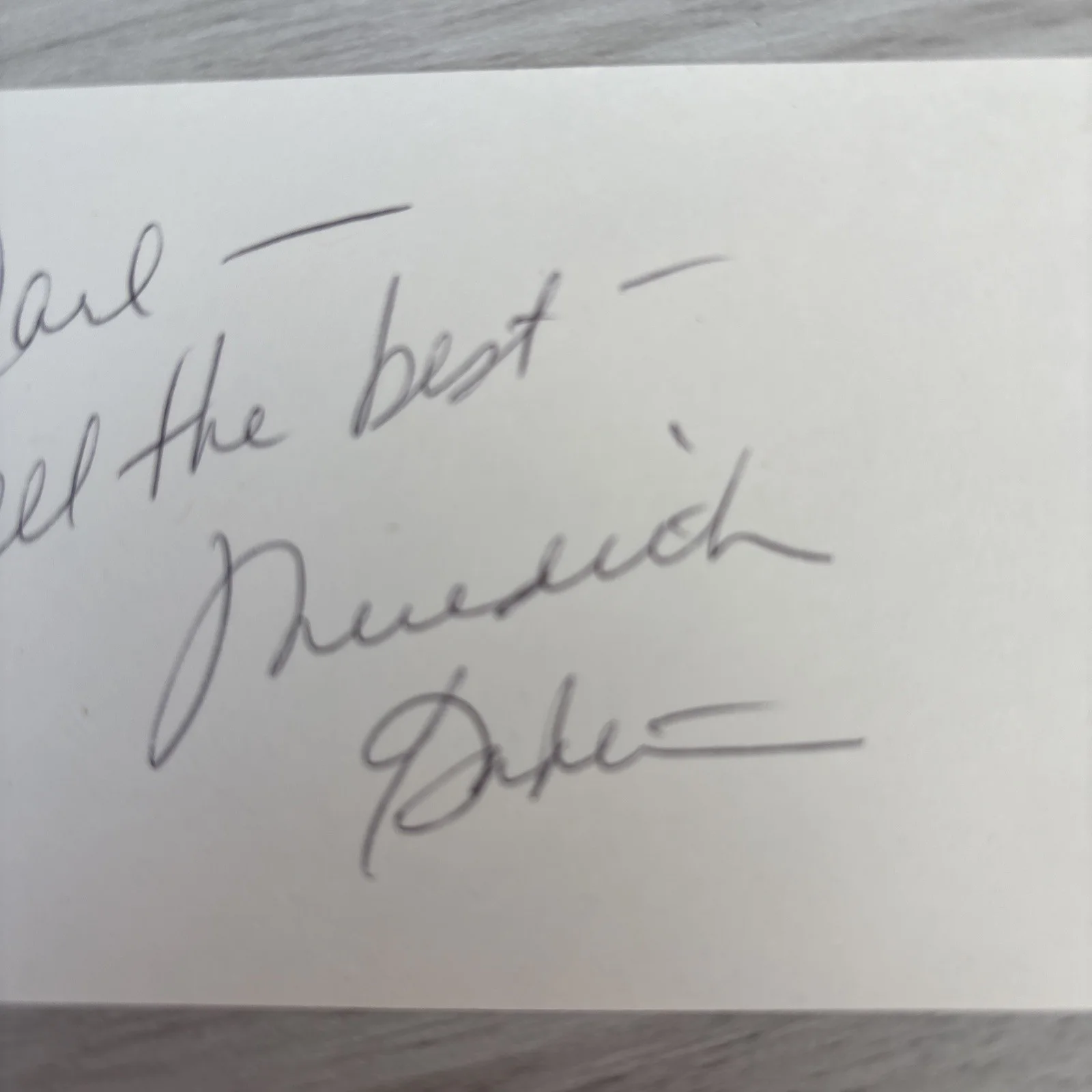 Meredith Baxter — Meredith Baxter Signed 3x5 index card Actress Family Ties, изображение 2