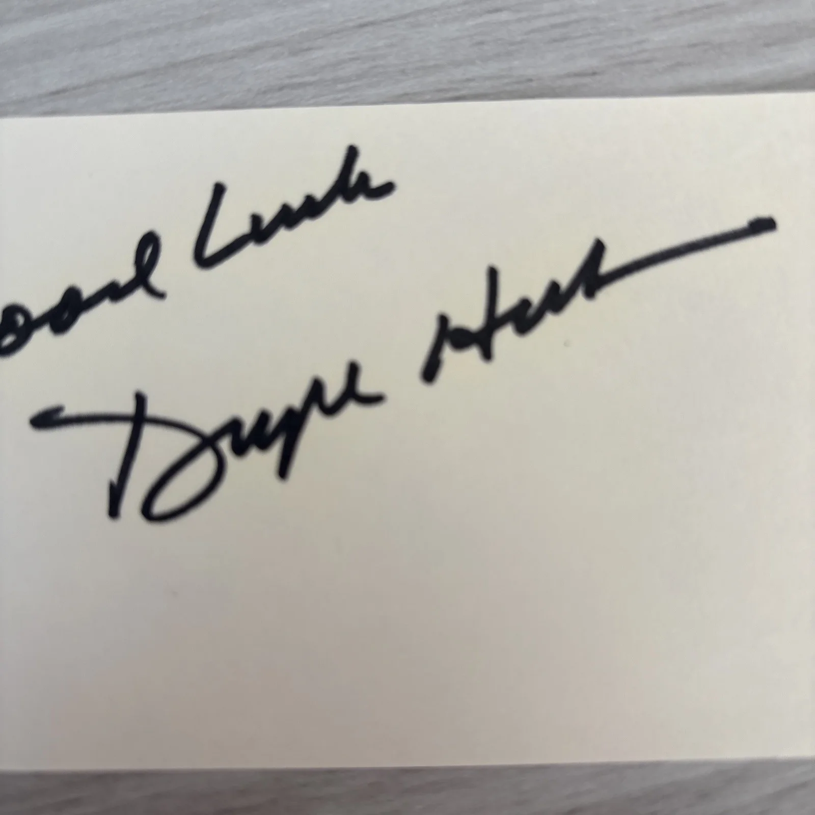 DWAYNE HICKMAN SIGNED 3X5 INDEX CARD THE MANY LIVES OF DOBIE GILLIS BOB CUMMINGS, изображение 2