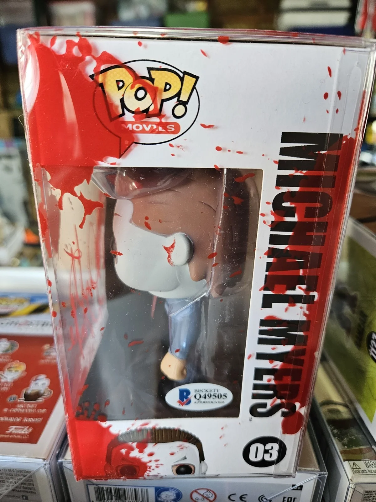 Nick Castle — Halloween Michael Myers Nick Castle Signed The Shape Funko Pop #03 Beckett CERT, изображение 2