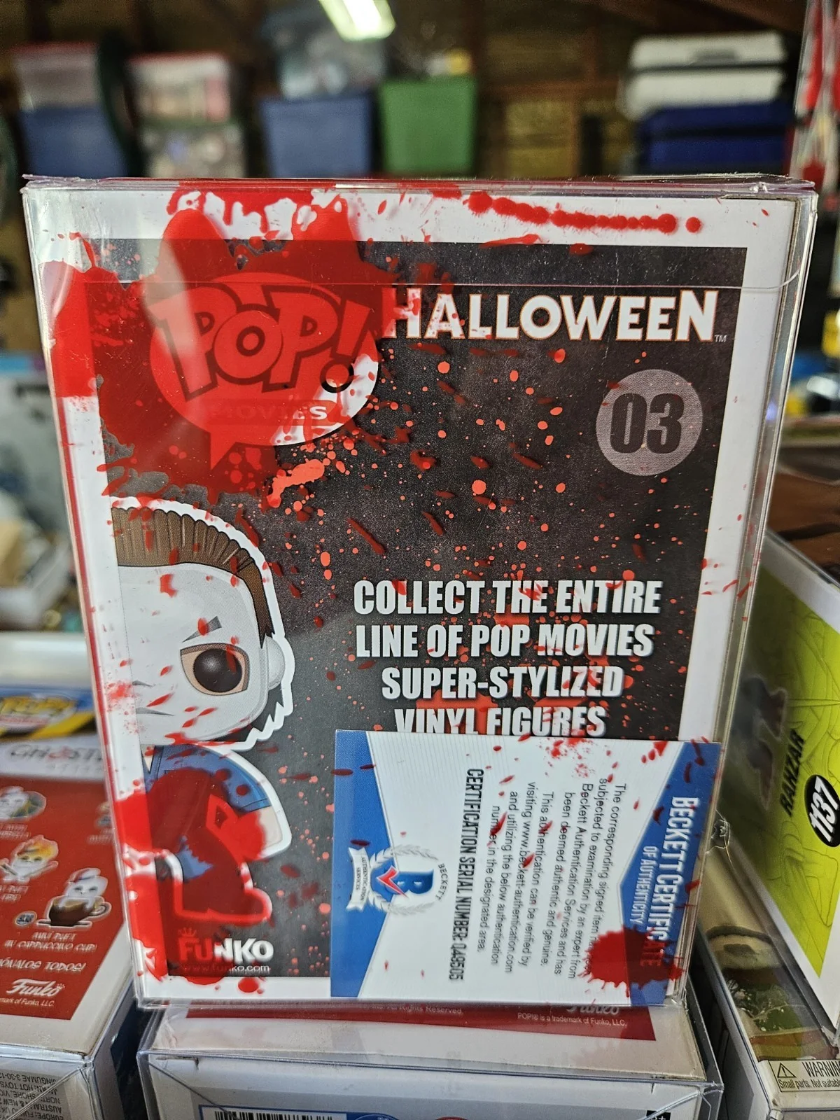 Nick Castle — Halloween Michael Myers Nick Castle Signed The Shape Funko Pop #03 Beckett CERT, изображение 3
