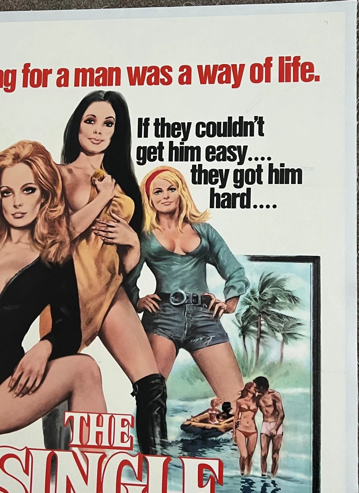 The Single Girls Original US 1 Sheet Film Poster 1973 LINEN BACKED, изображение 5
