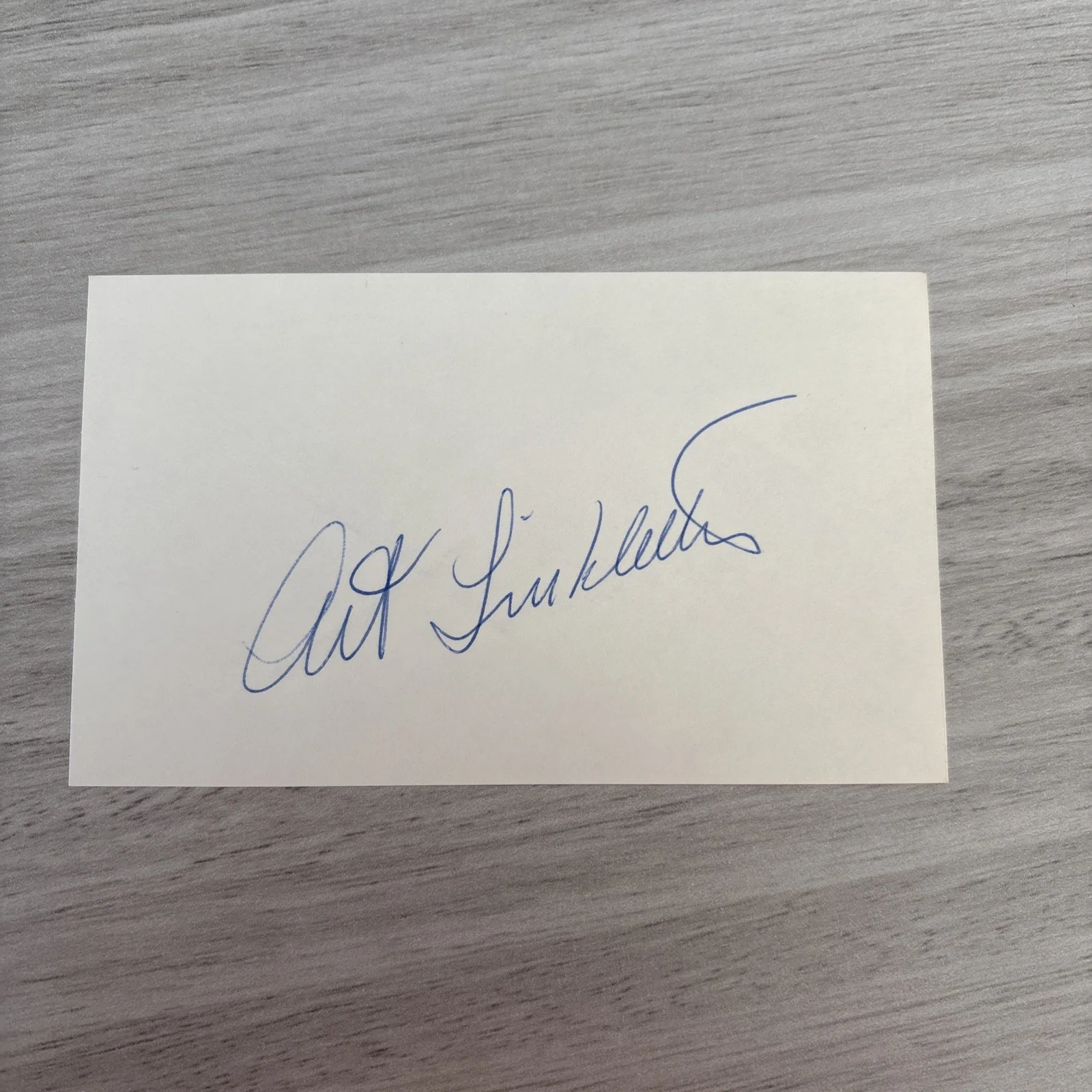 art linkletter — ART LINKLETTER RADIO AND TV PERSONALITY AUTOGRAPHED SIGNED INDEX CARD 3X5