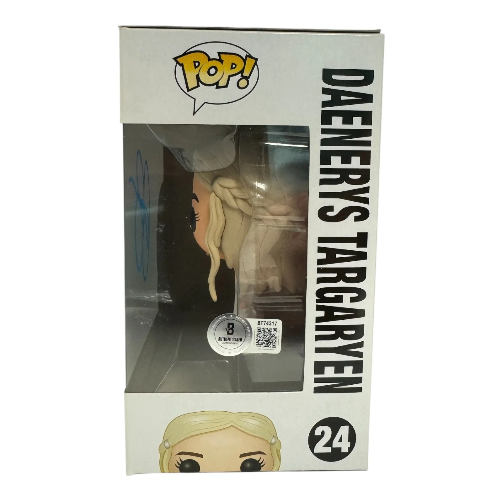 EMILIA CLARKE — EMILIA CLARKE SIGNED AUTOGRAPH GAME OF THRONES FUNKO POP 24 BECKETT DAENERYS, image 2
