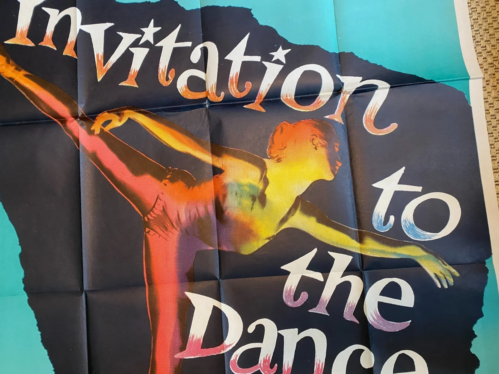 Orig - Invitation to the Dance 1957 Gene Kelly - Part of US 3-Sh Poster - VGood, изображение 4