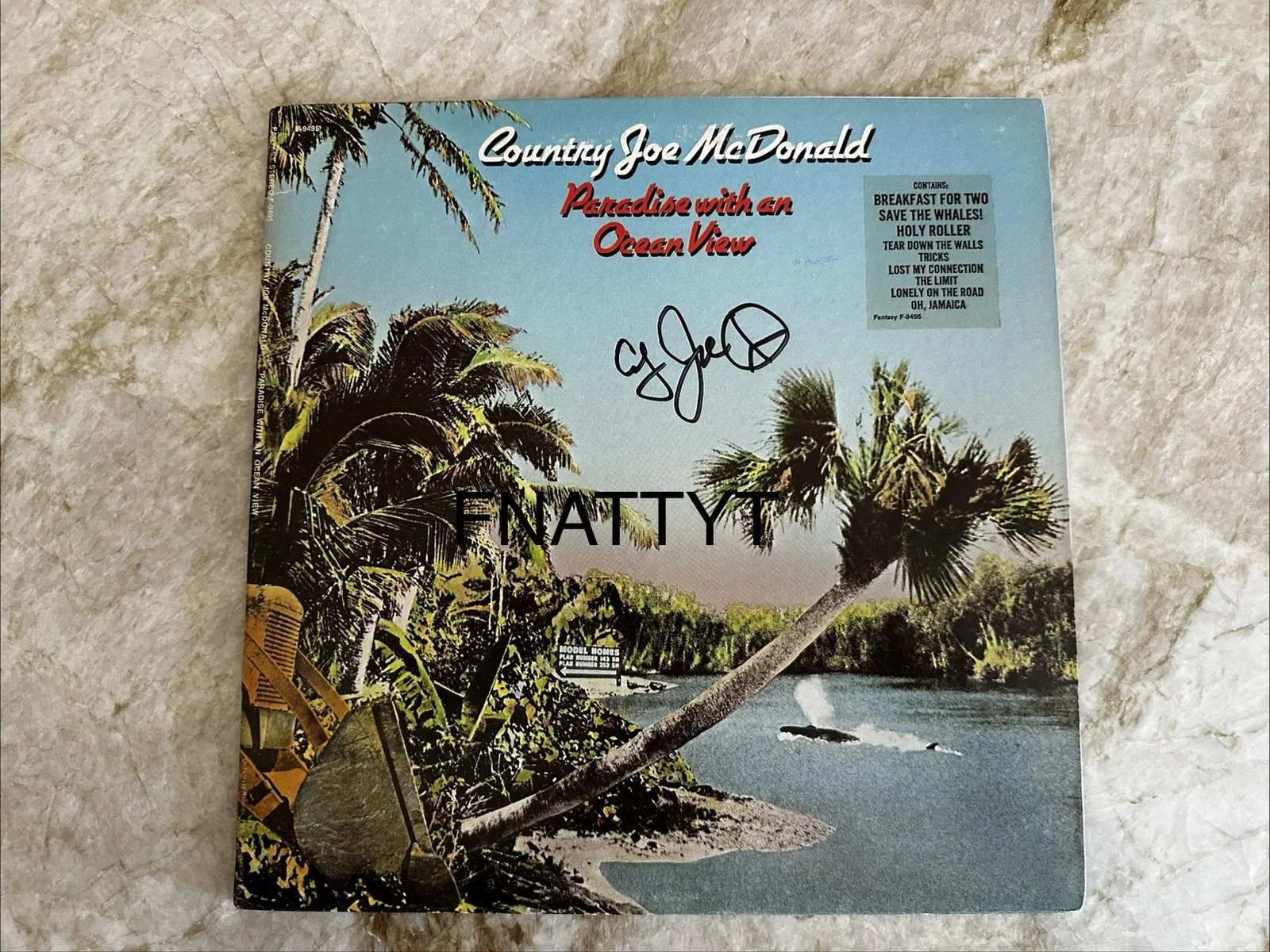 Signed LP Country Joe McDonald GUITAR PICK & POSTER Vinyl Album Record…GIMEANF, изображение 2