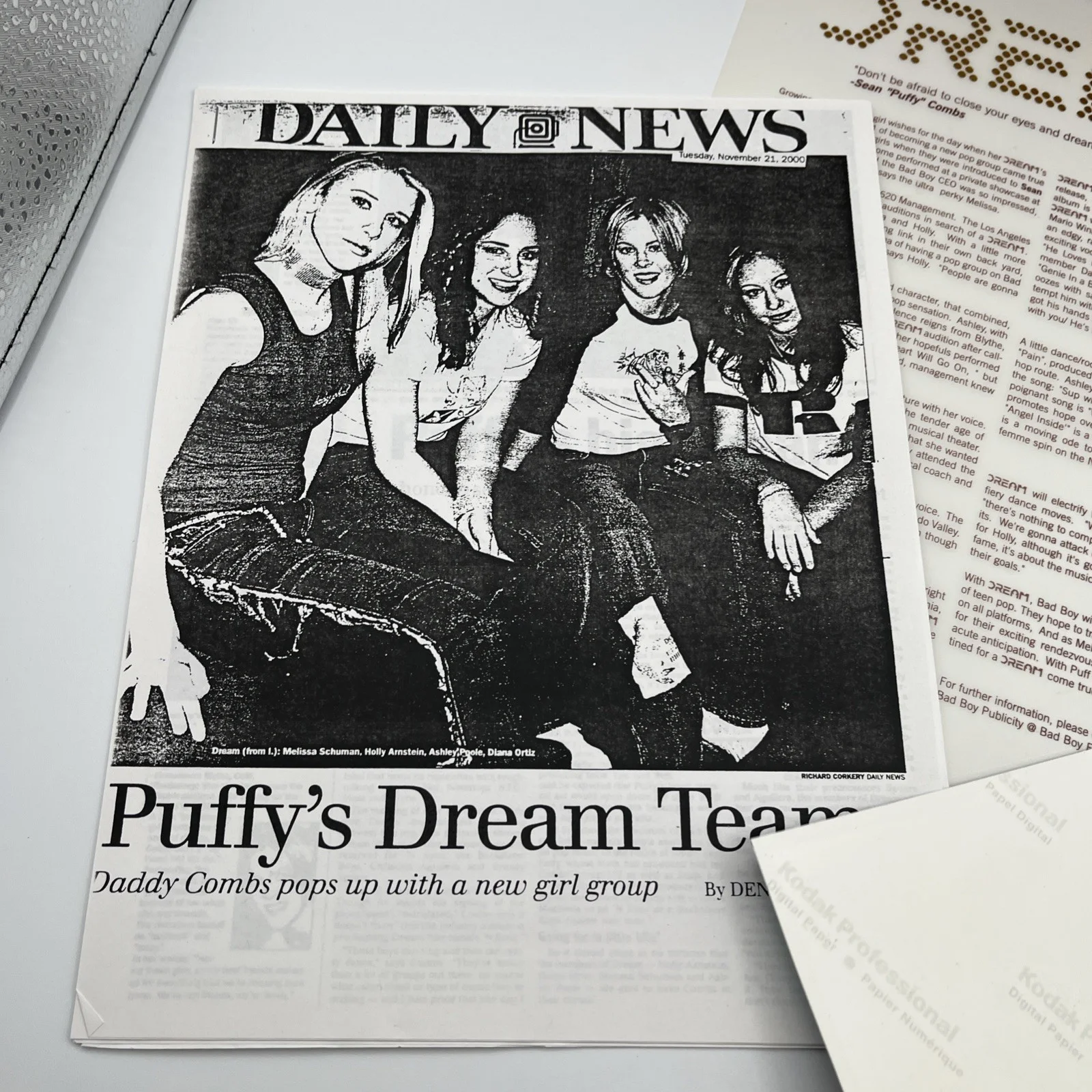 Dream Y2k Pop 8x10 Promo Photo Folder Press Kit 2000 Bad Boy Puff Daddy, изображение 4
