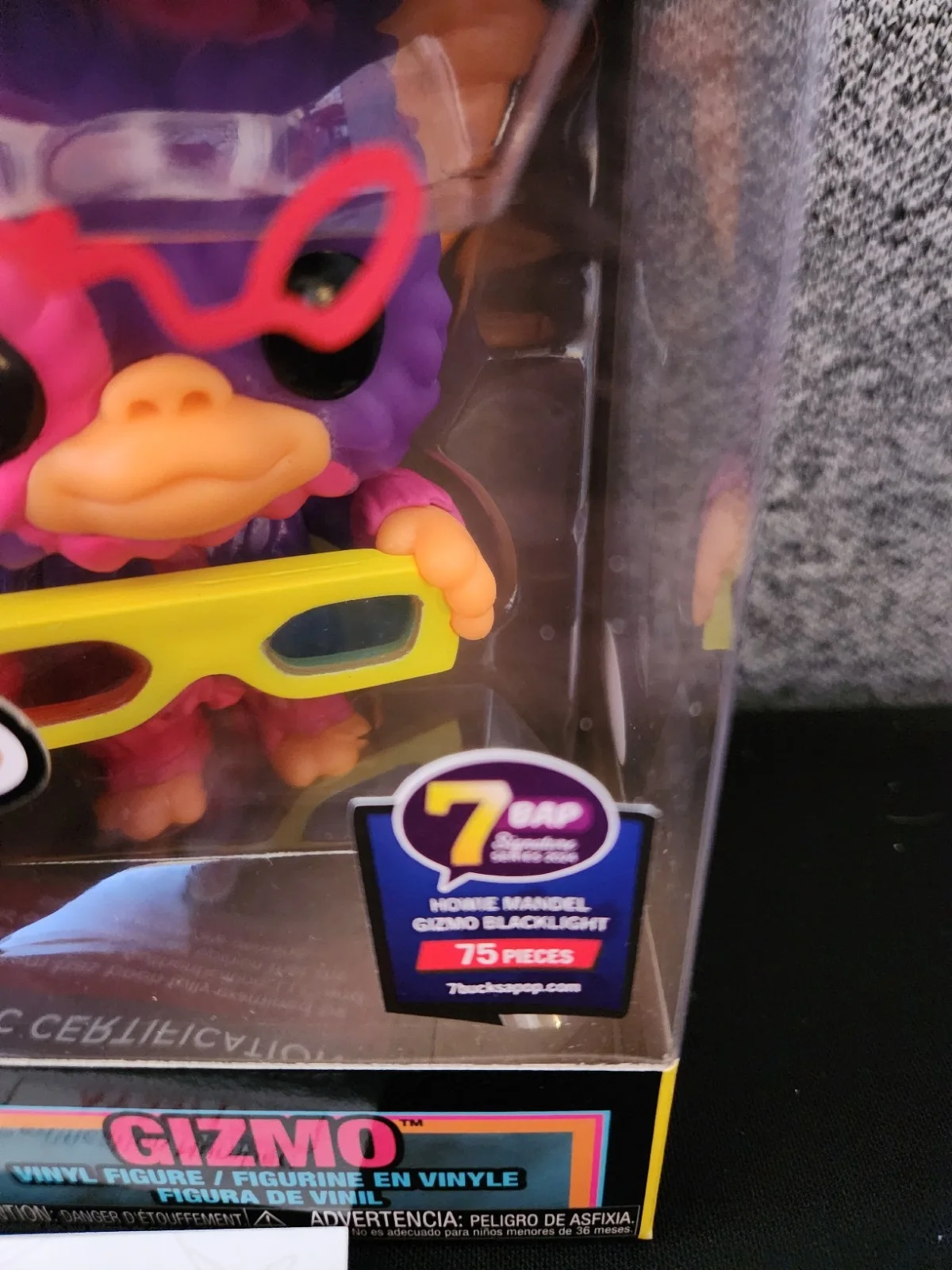 Howie Mandel — Gremlins Gizmo Funko 3D Black Light Signed By Howie Mandel JSA 1/75, image 2