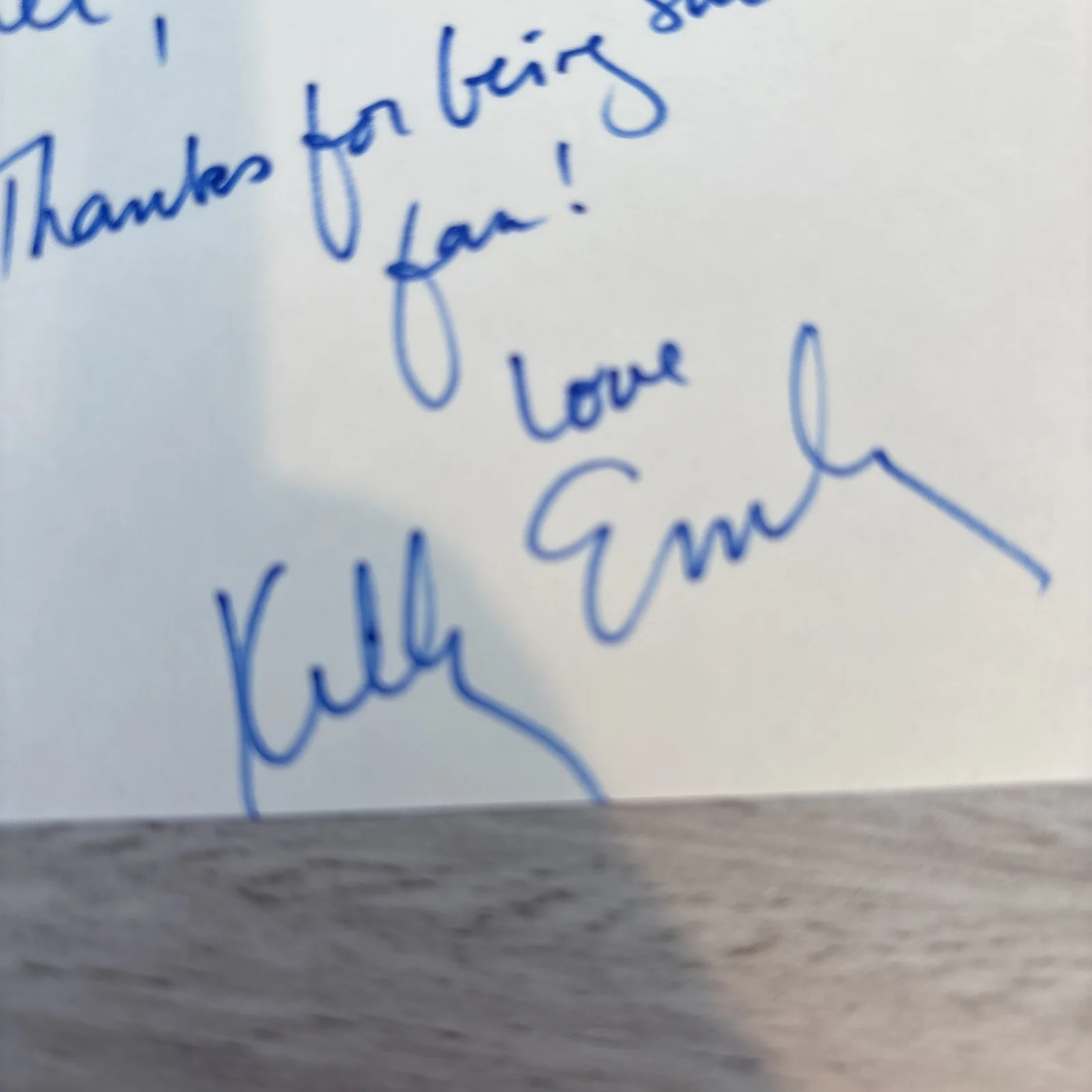 Kelly Emberg — Kelly Emberg Signed 3x5 Index Card Autographed, image 2