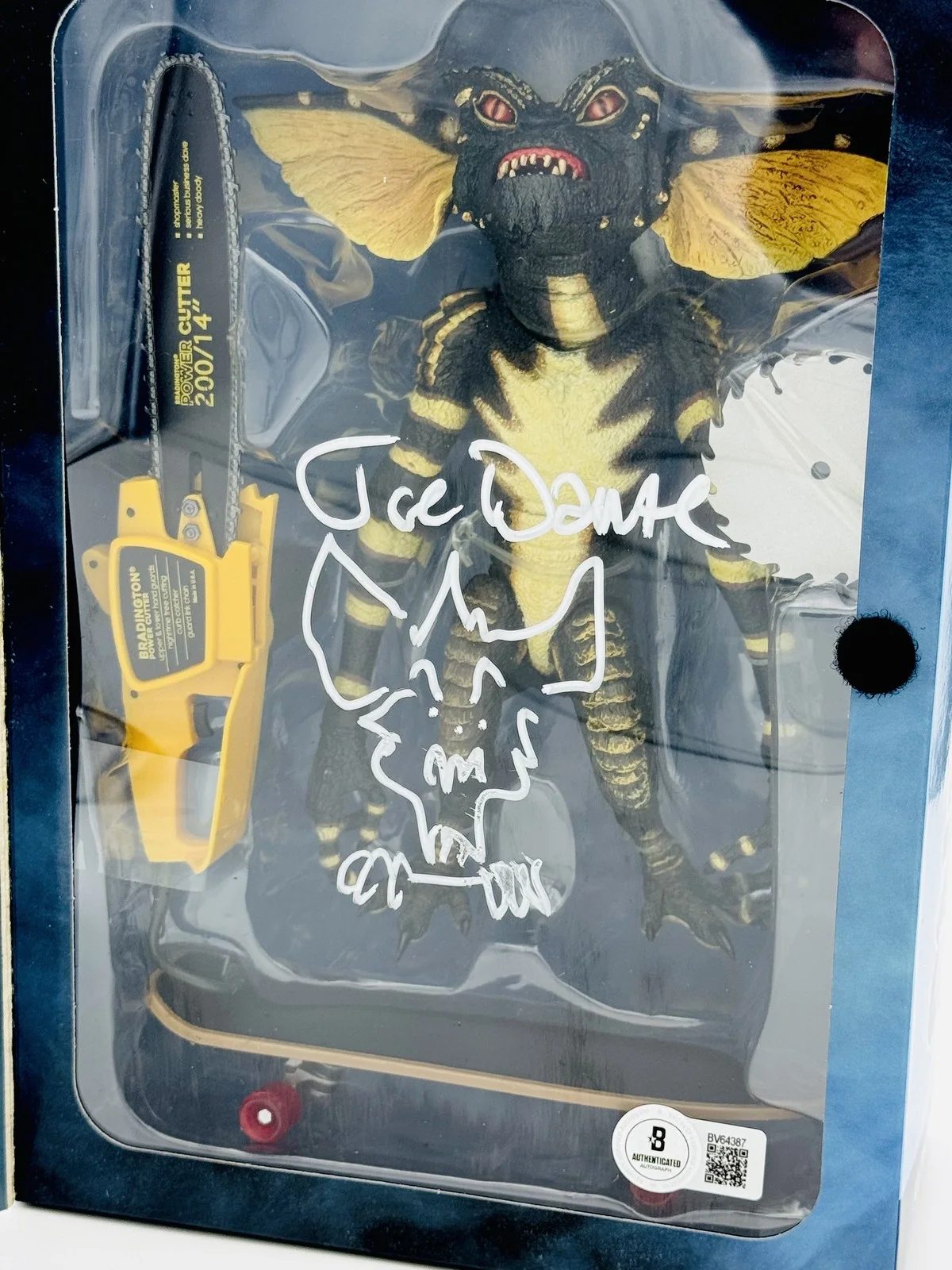 Joe Dante — Joe Dante Signed Gremlins Ultimate Stripe NECA Figure w/Sketch Autograph BAS J7, image 2