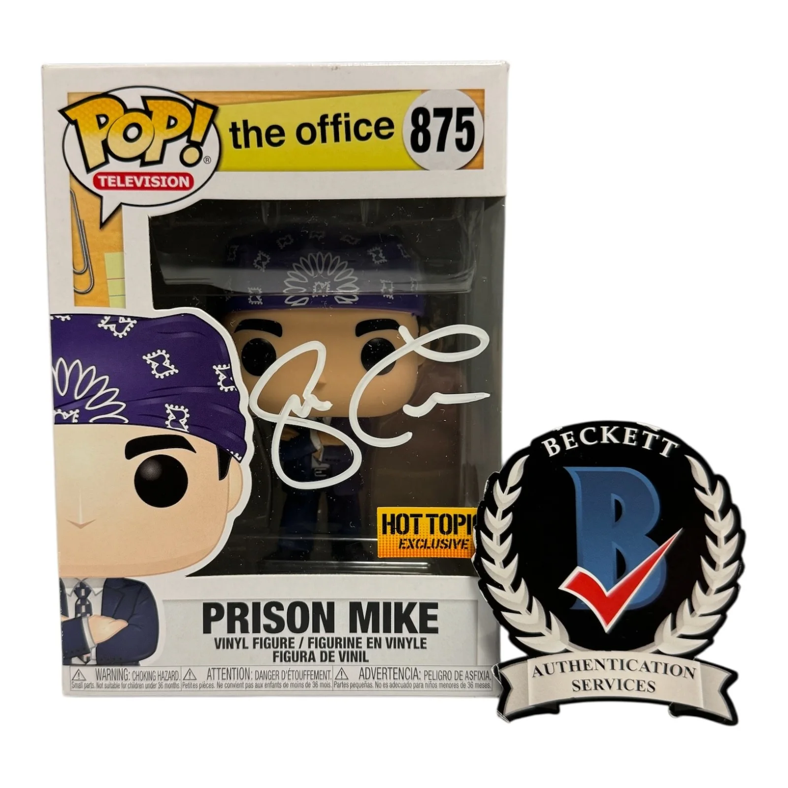 STEVE CARELL — Steve Carell Signed Autograph The Office Funko Pop 875 Beckett Michael Scott