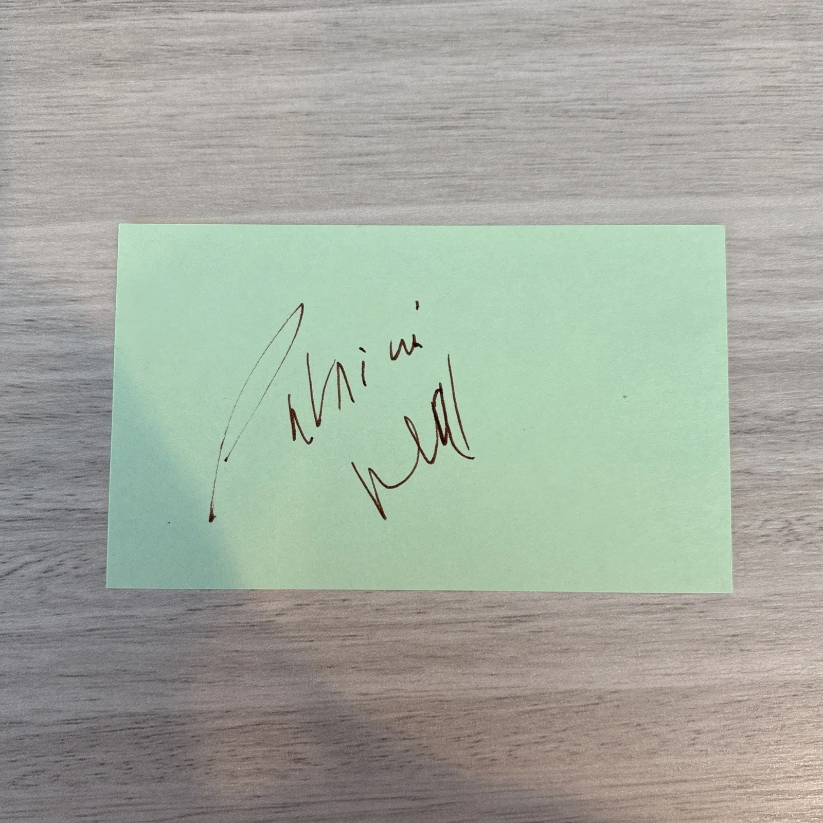 Patricia Neal — Patricia Neal Actress Signed 3x5 Index Card