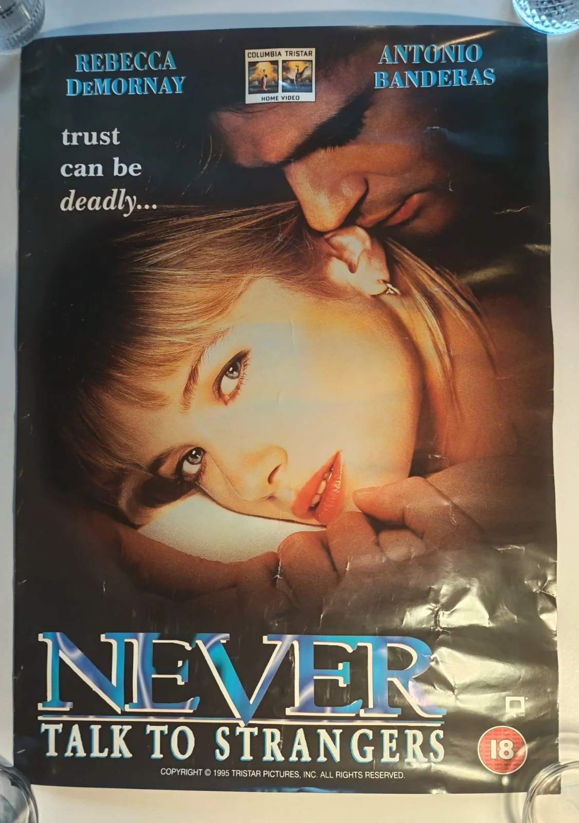 Never Talk To Strangers Theatrical Double Sided Movie Poster 1995, image 2