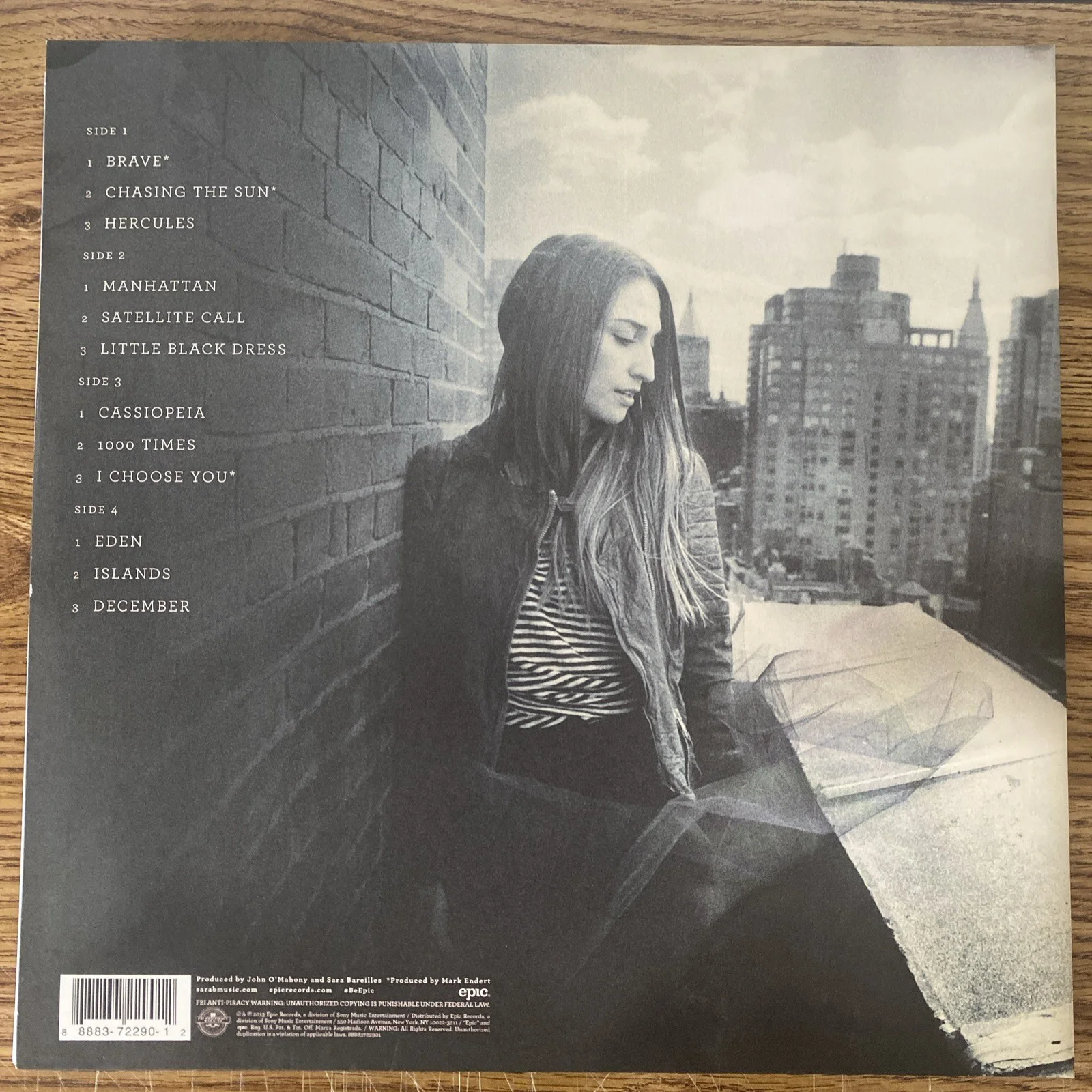 Sara Bareilles Autographed The Blessed Unrest Vinyl Record, image 3