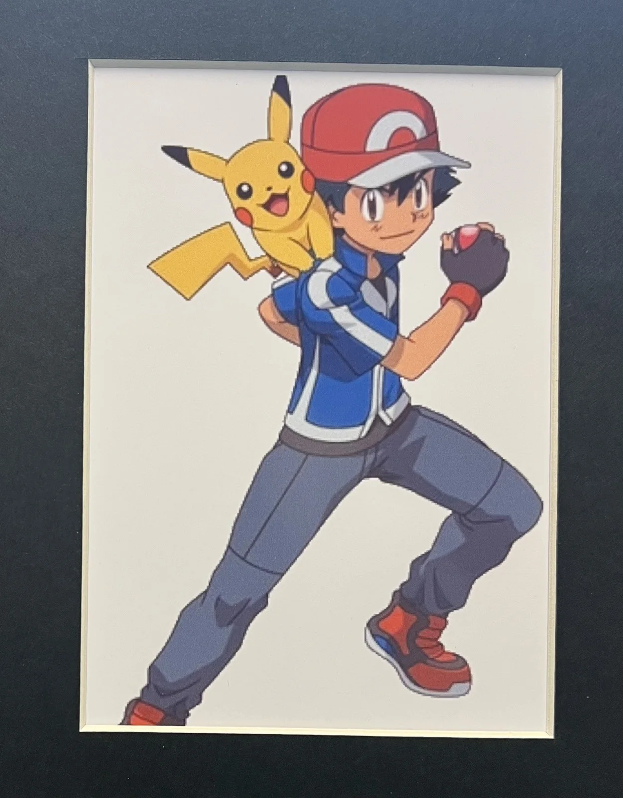 Pokémon Ash and Pikachu. 35mm Film Cell Mounted Display, image 2