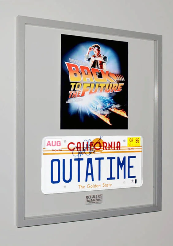 MICHAEL J. FOX — MICHAEL J. FOX Signed BACK TO THE FUTURE Prop, Autograph, FRAME, Global COA, DVD, image 2