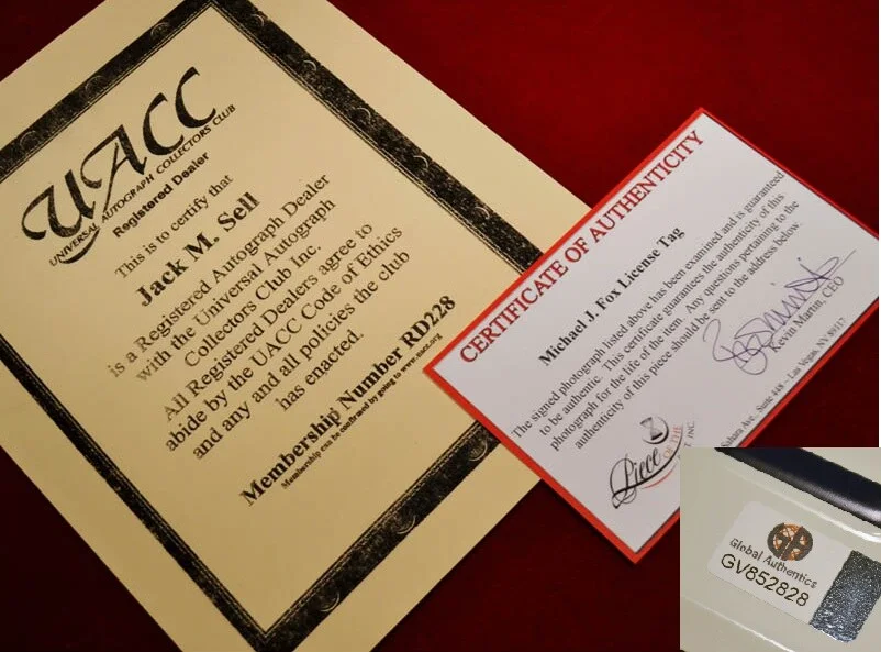 MICHAEL J. FOX — MICHAEL J. FOX Signed BACK TO THE FUTURE Prop, Autograph, FRAME, Global COA, DVD, image 4