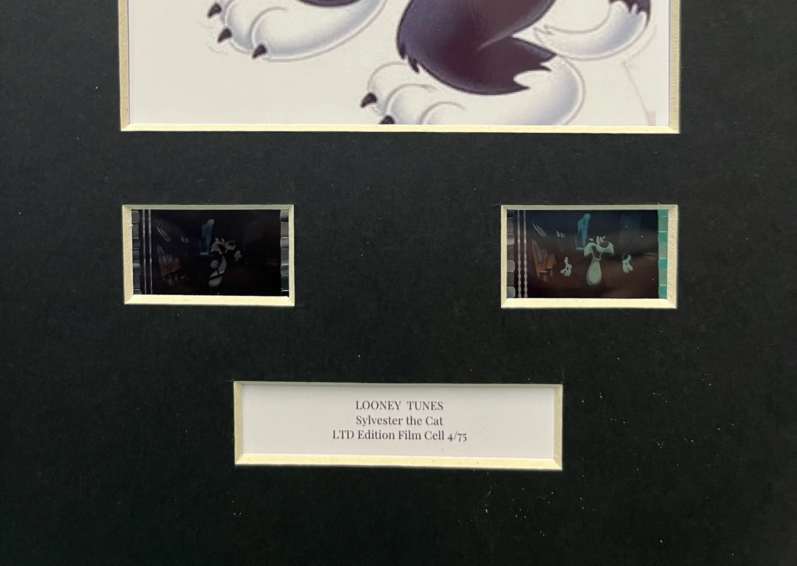 LOONEY TUNES. Sylvester the Cat 35mm Film Cell Mounted Display, image 3
