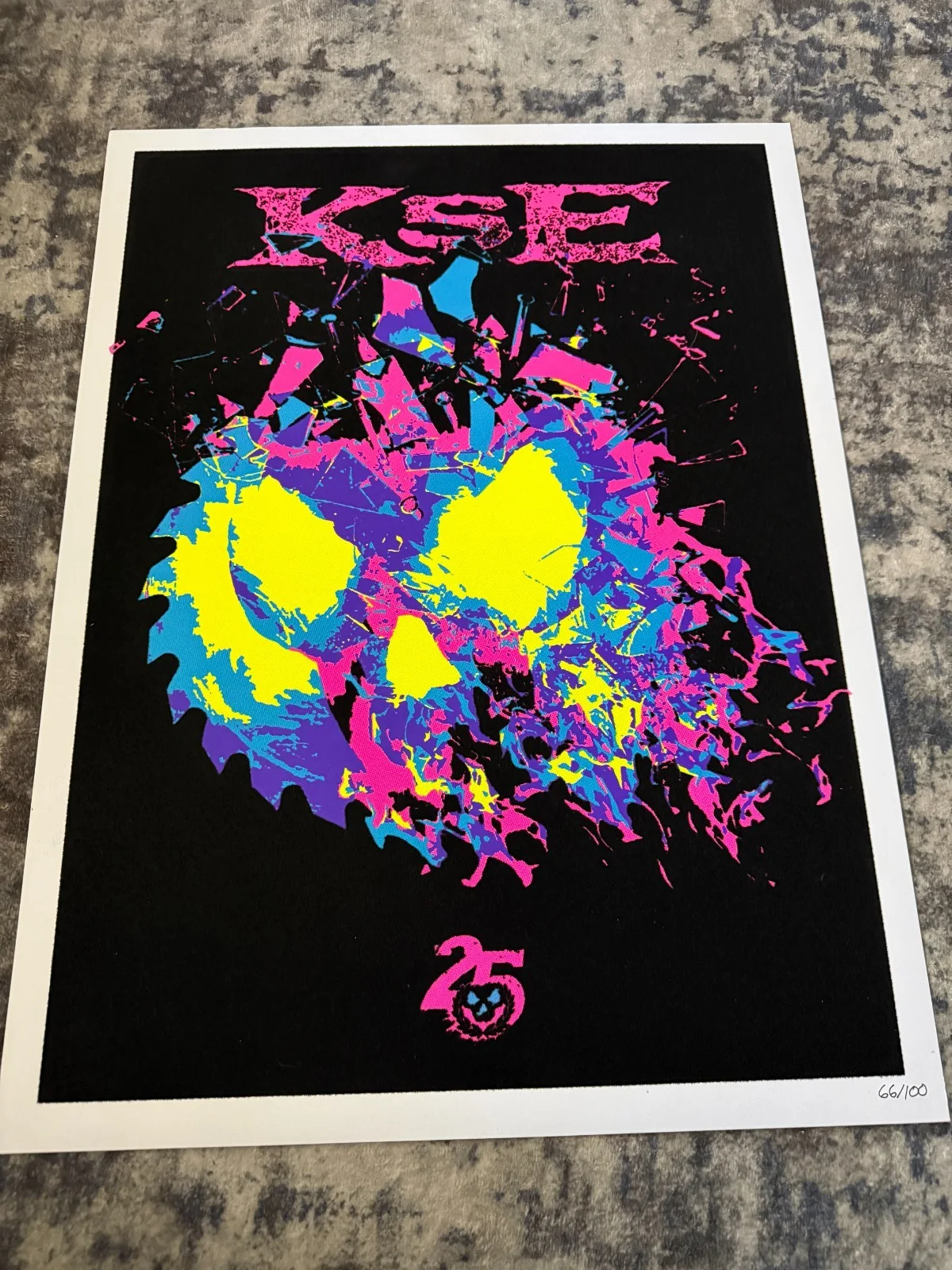 KILLSWITCH ENGAGE 25TH ANV. FLOCKED 66/100 + LIGHT THE TOURCH SIGNED POSTERS, image 2