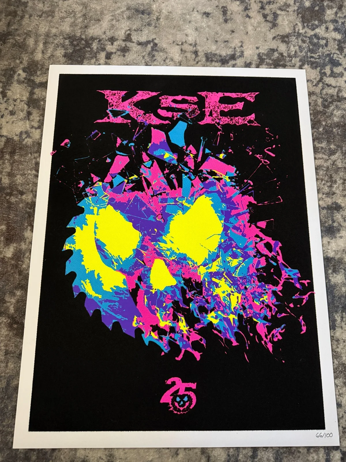 KILLSWITCH ENGAGE 25TH ANV. FLOCKED 66/100 + LIGHT THE TOURCH SIGNED POSTERS, image 5