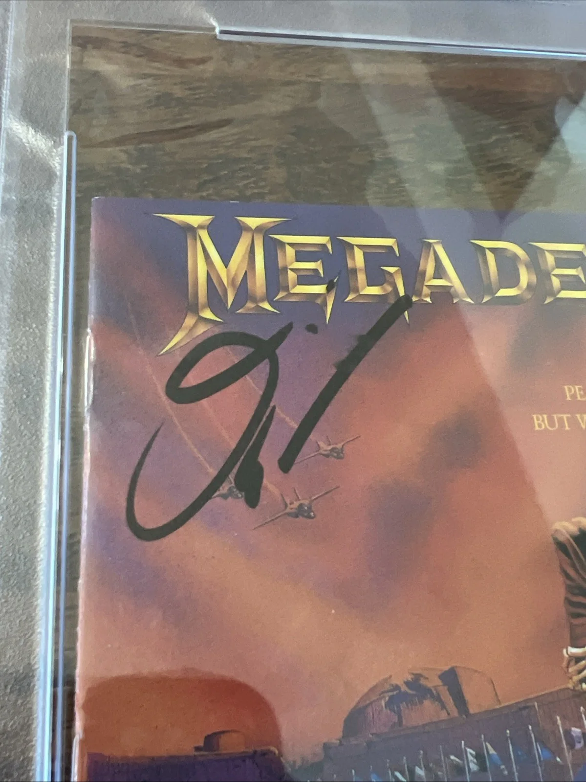 David Ellefson Signed Peace Sells Cd PSA/DNA Coa Slab Autographed Megadeth, image 2