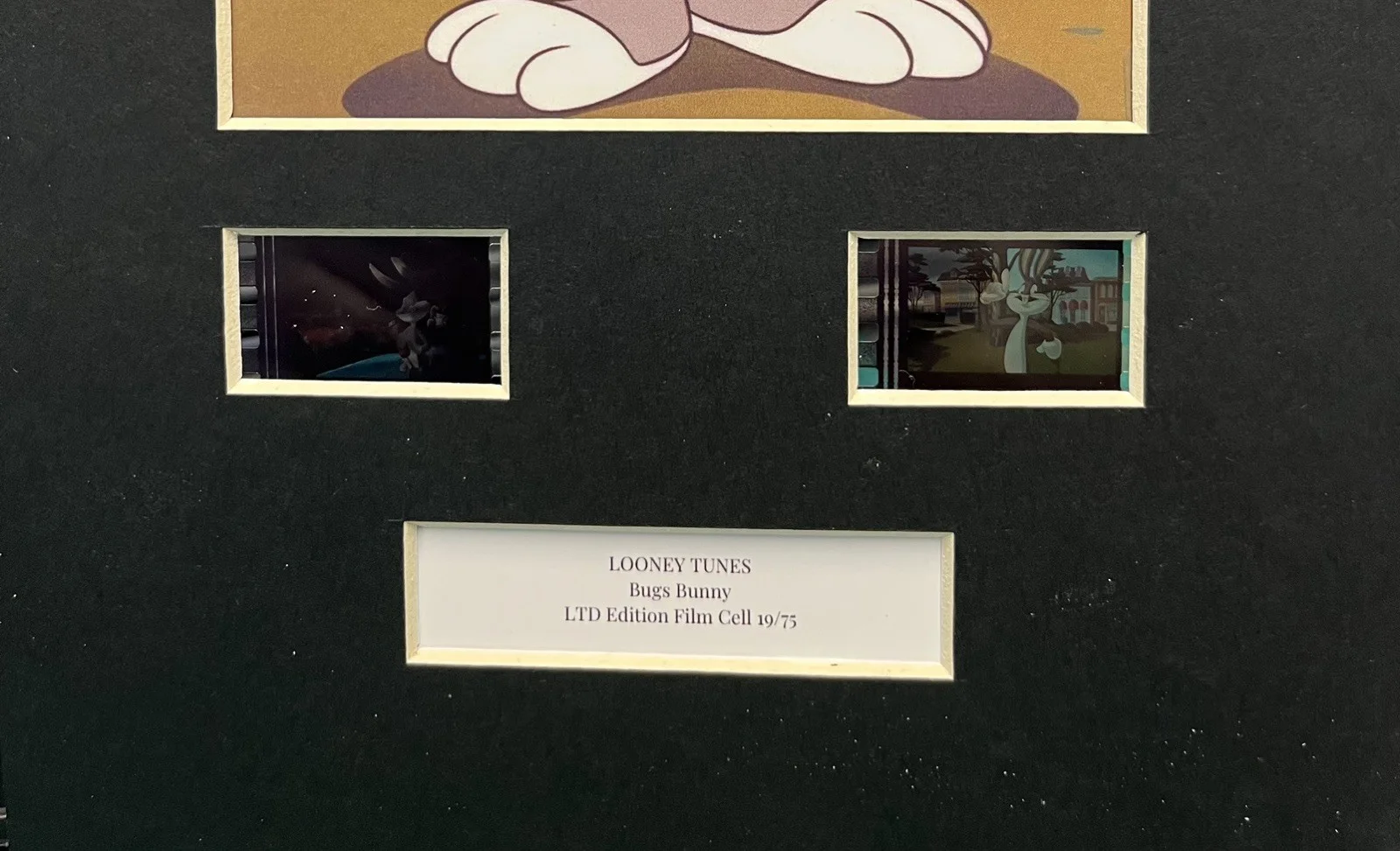 LOONEY TUNES. Bugs Bunny. 35mm Film Cell Mounted Display, изображение 3