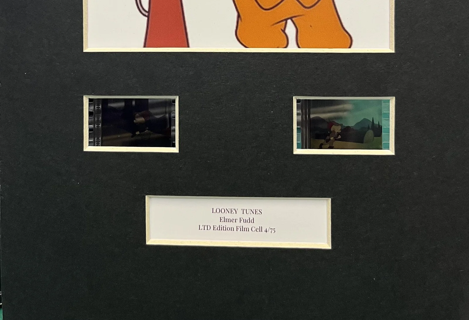 LOONEY TUNES. Elmer Fudd. 35mm Film Cell Mounted Display, image 3
