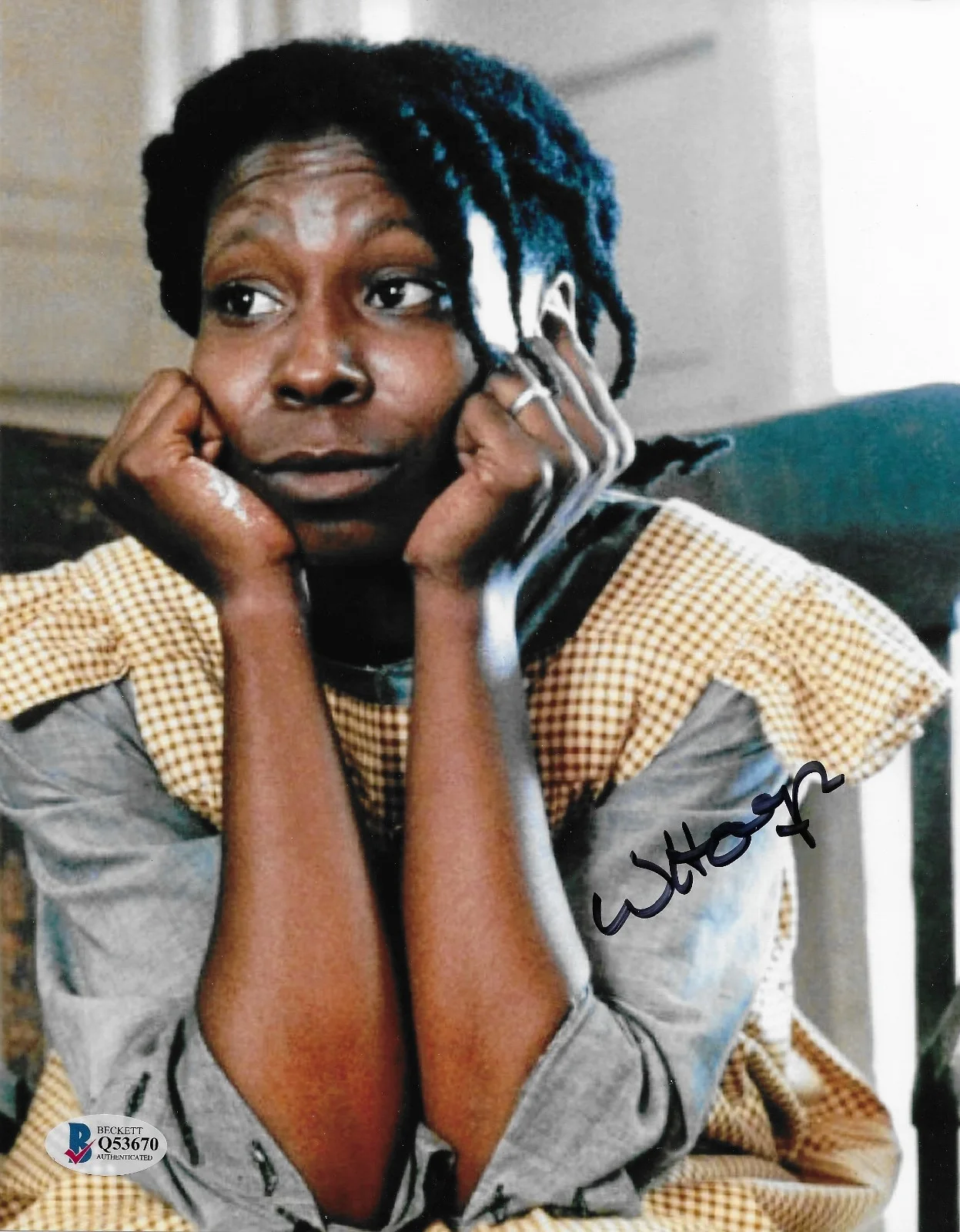 Whoopi Goldberg — Whoopi Goldberg BAS COA Signed 8x10 Photo Autographed The Color Purple