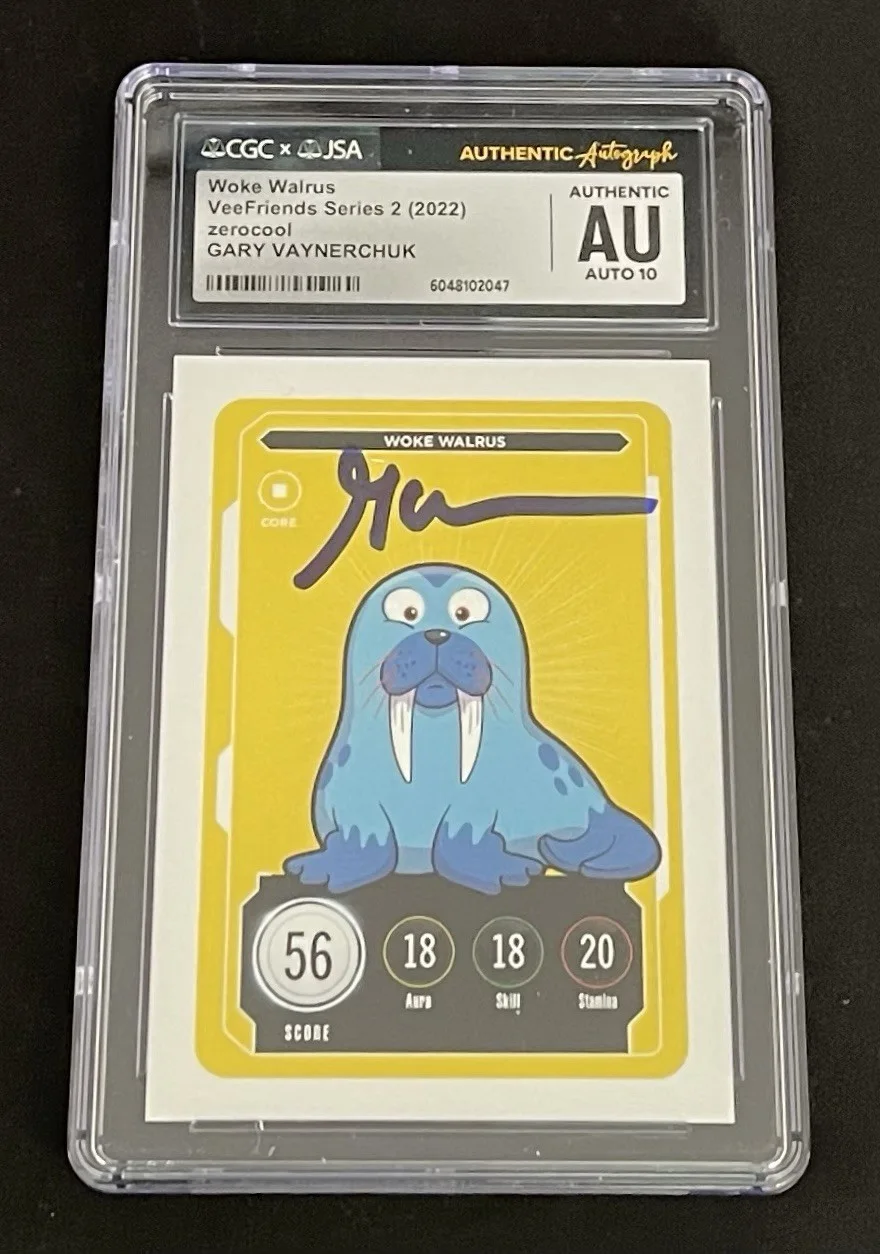 Gary Vaynerchuk — Gary Vaynerchuk Autographed 2022 Woke Walrus Card Signed CGC JSA SLABBED, image 2