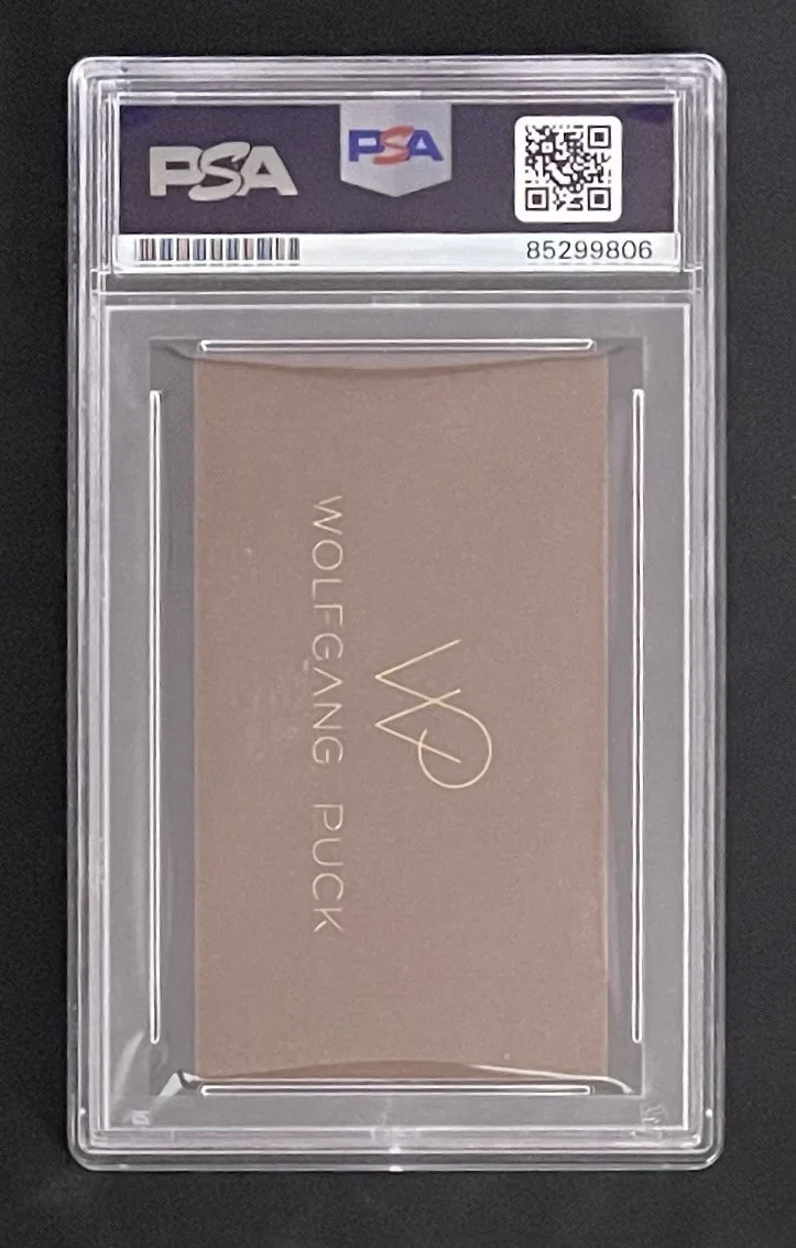 Wolfgang Puck — Chef Wolfgang Puck Hell's Kitchen Signed Business Card PSA/DNA Slabbed, image 4