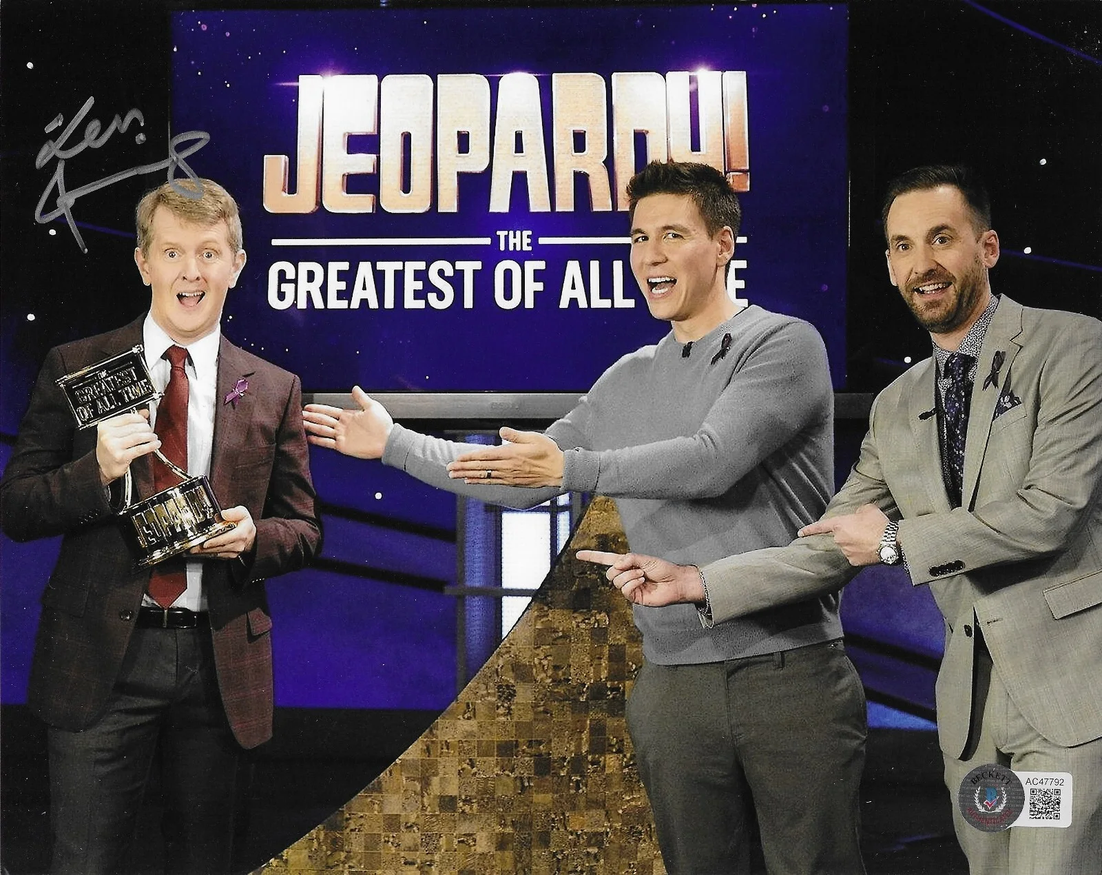 Ken Jennings — Ken Jennings Signed 8x10 Photo Autographed BAS Jeopardy GOAT G.O.A.T. TOC 92